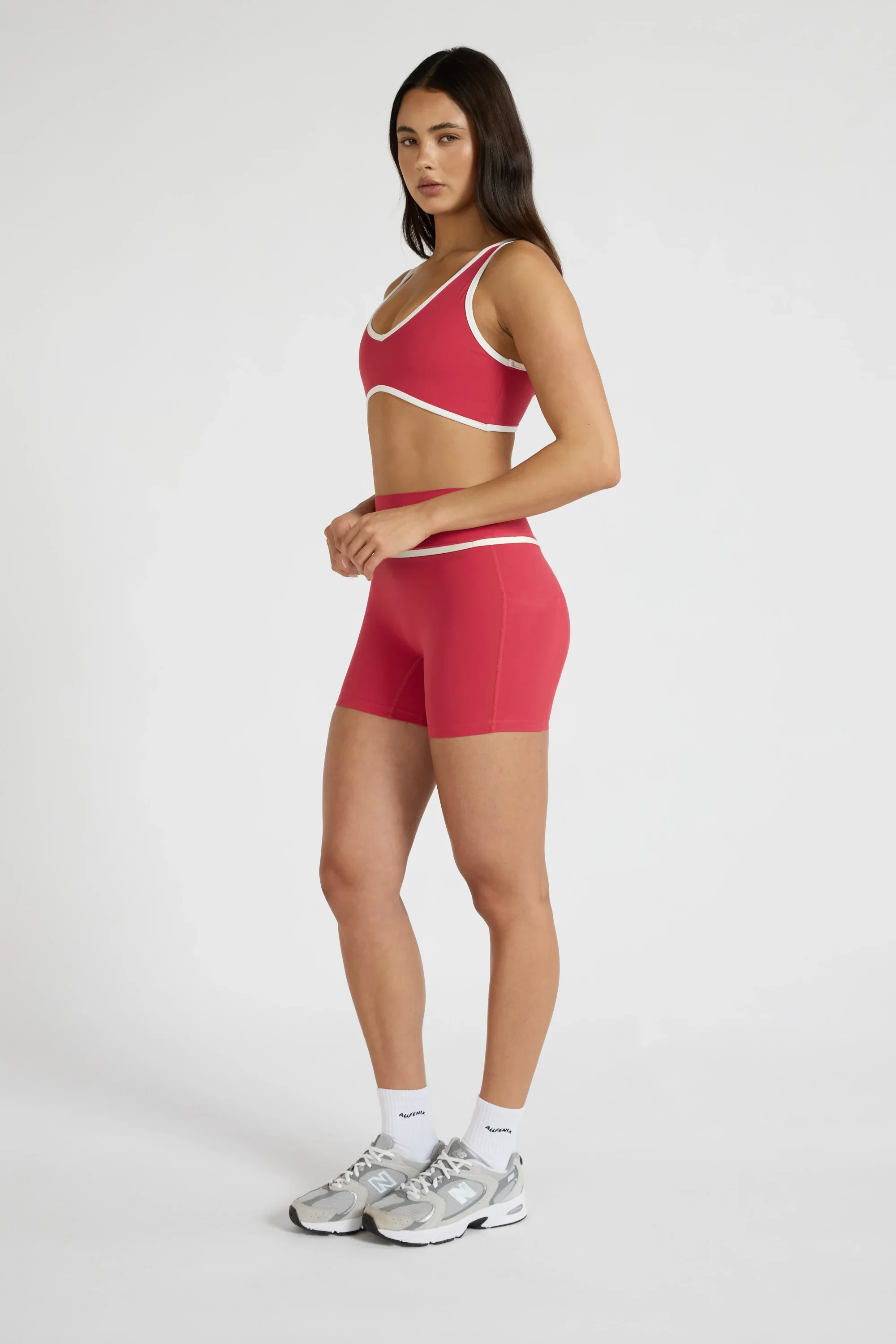 ALLFENIX CloudCore™ Contrast 5" Pocket Bike Short - Berry - Image 4
