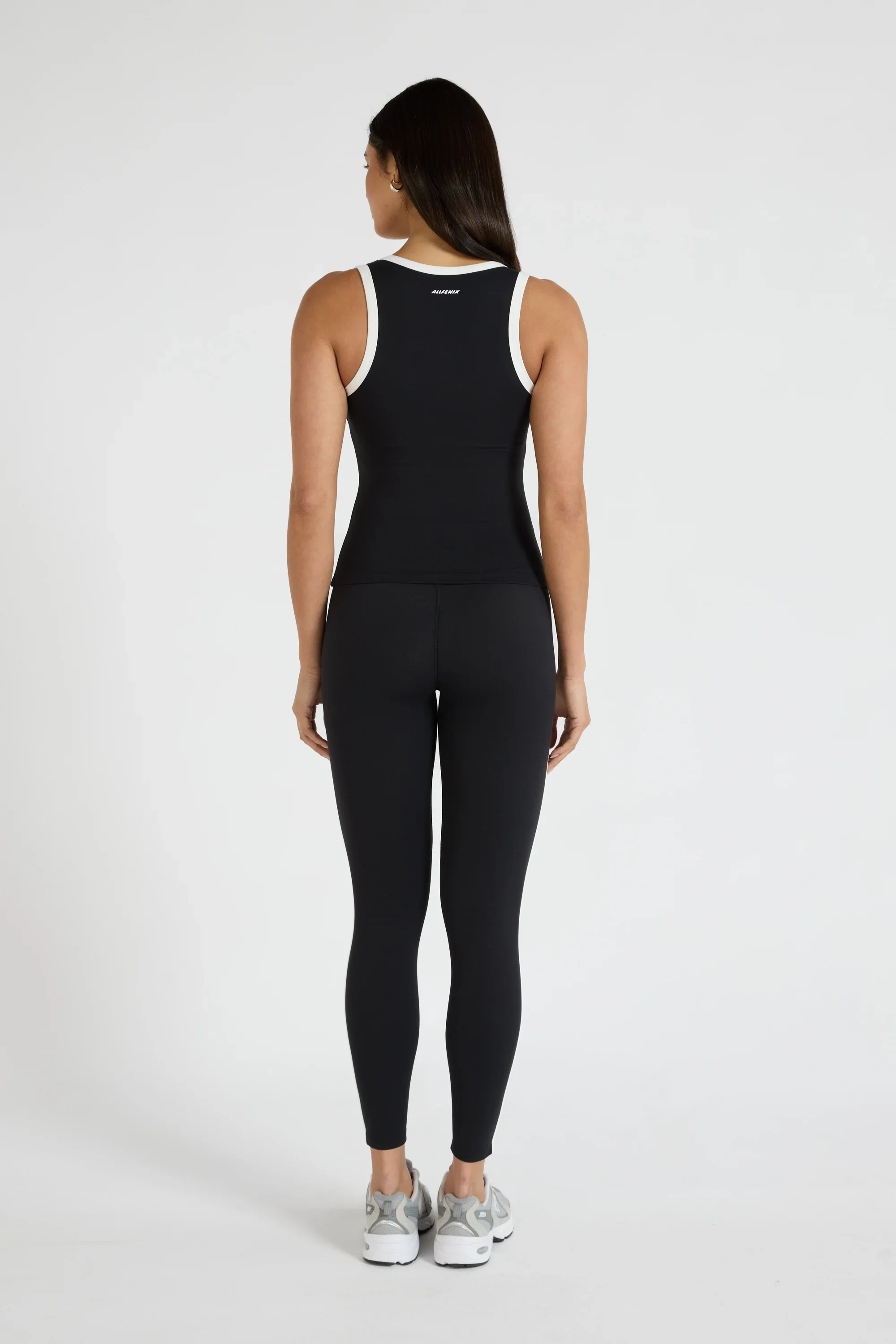 ALLFENIX CloudCore™ Contrast Bind Racer Tank - Black - Image 5