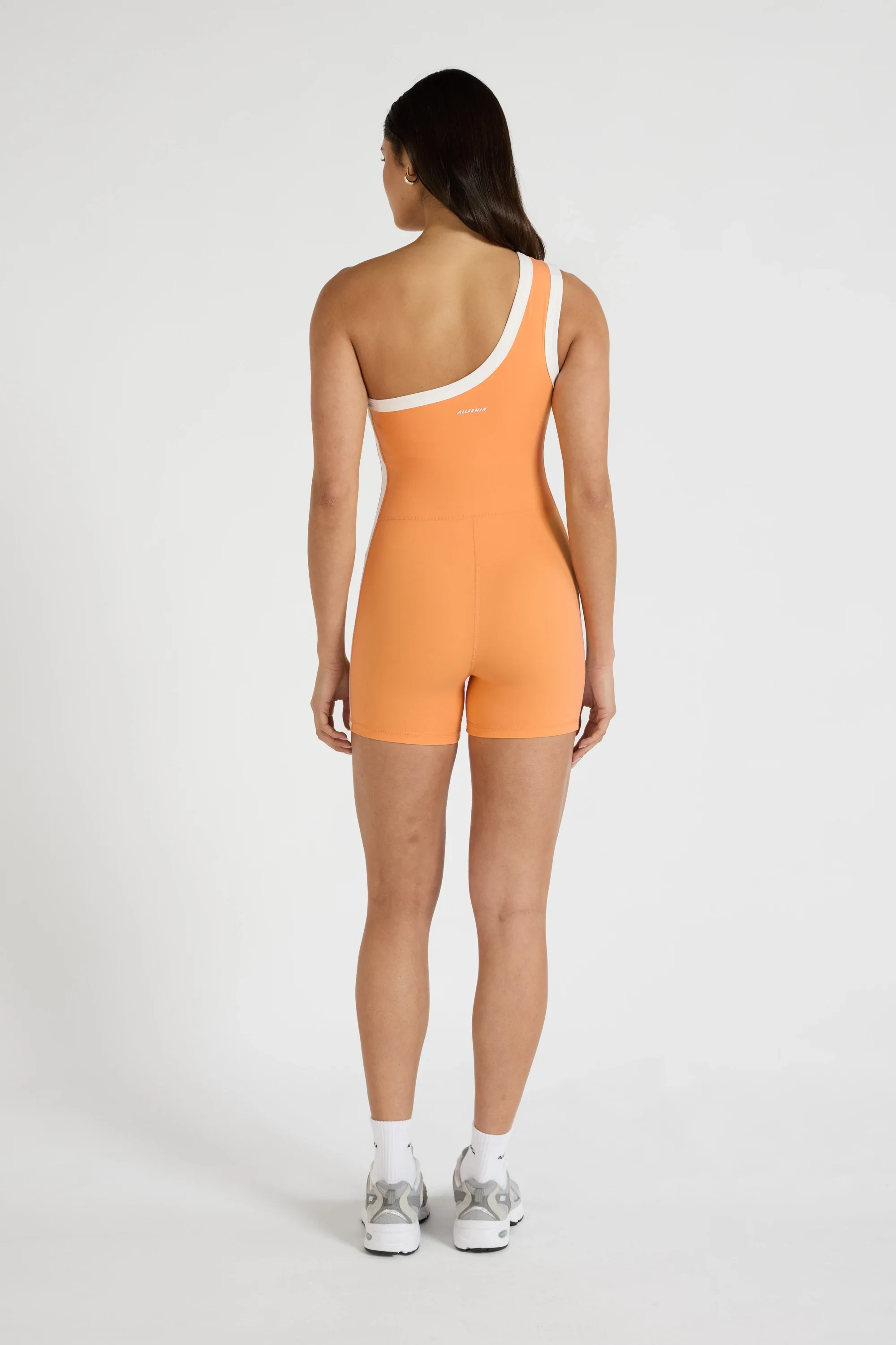 ALLFENIX CloudCore™ Contrast One Shoulder Unitard - Orange - Image 5