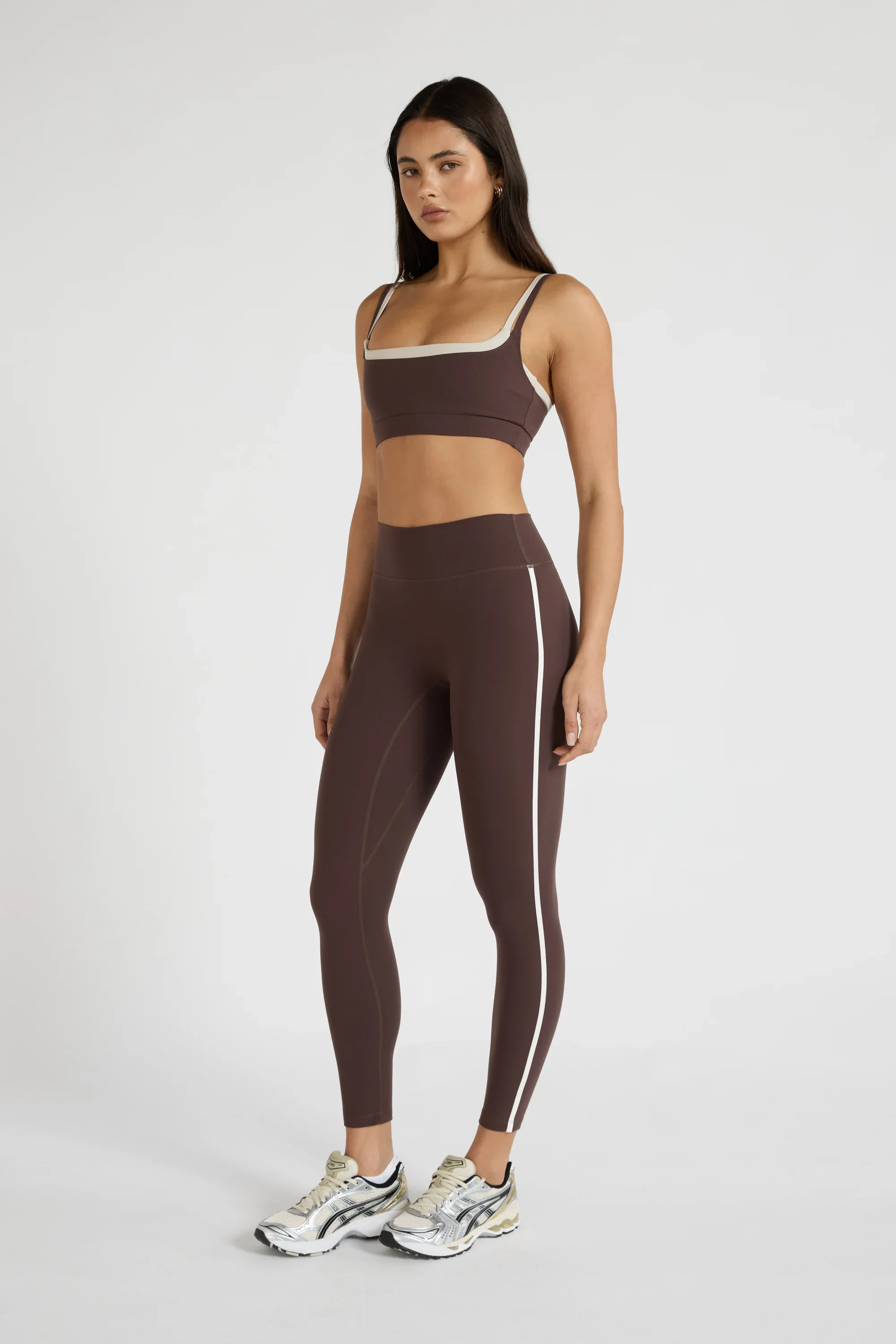ALLFENIX CloudCore™ Contrast Stripe 7/8 Legging - Espresso - Image 3