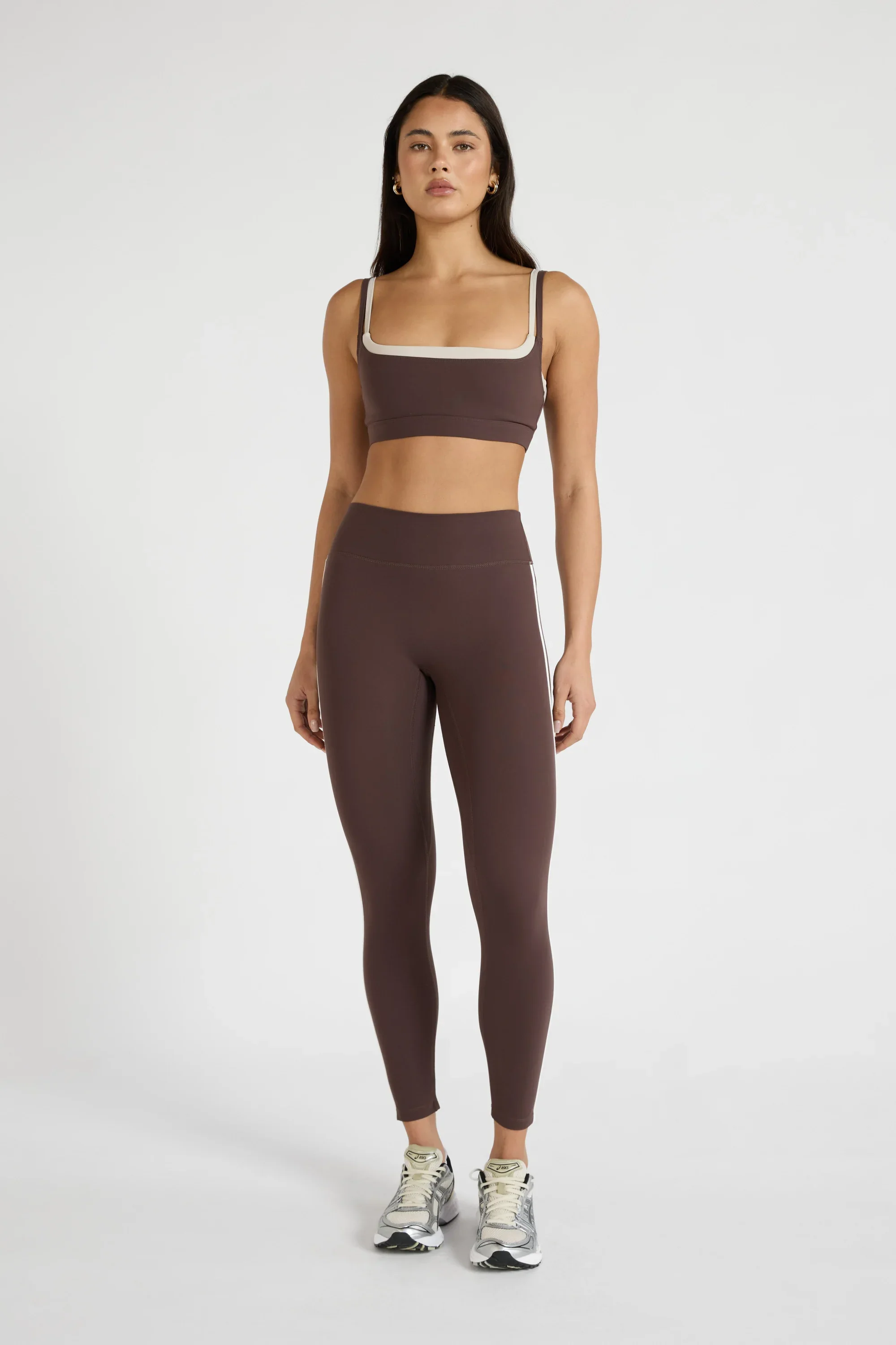 ALLFENIX CloudCore™ Contrast Stripe 7/8 Legging - Espresso - Image 4