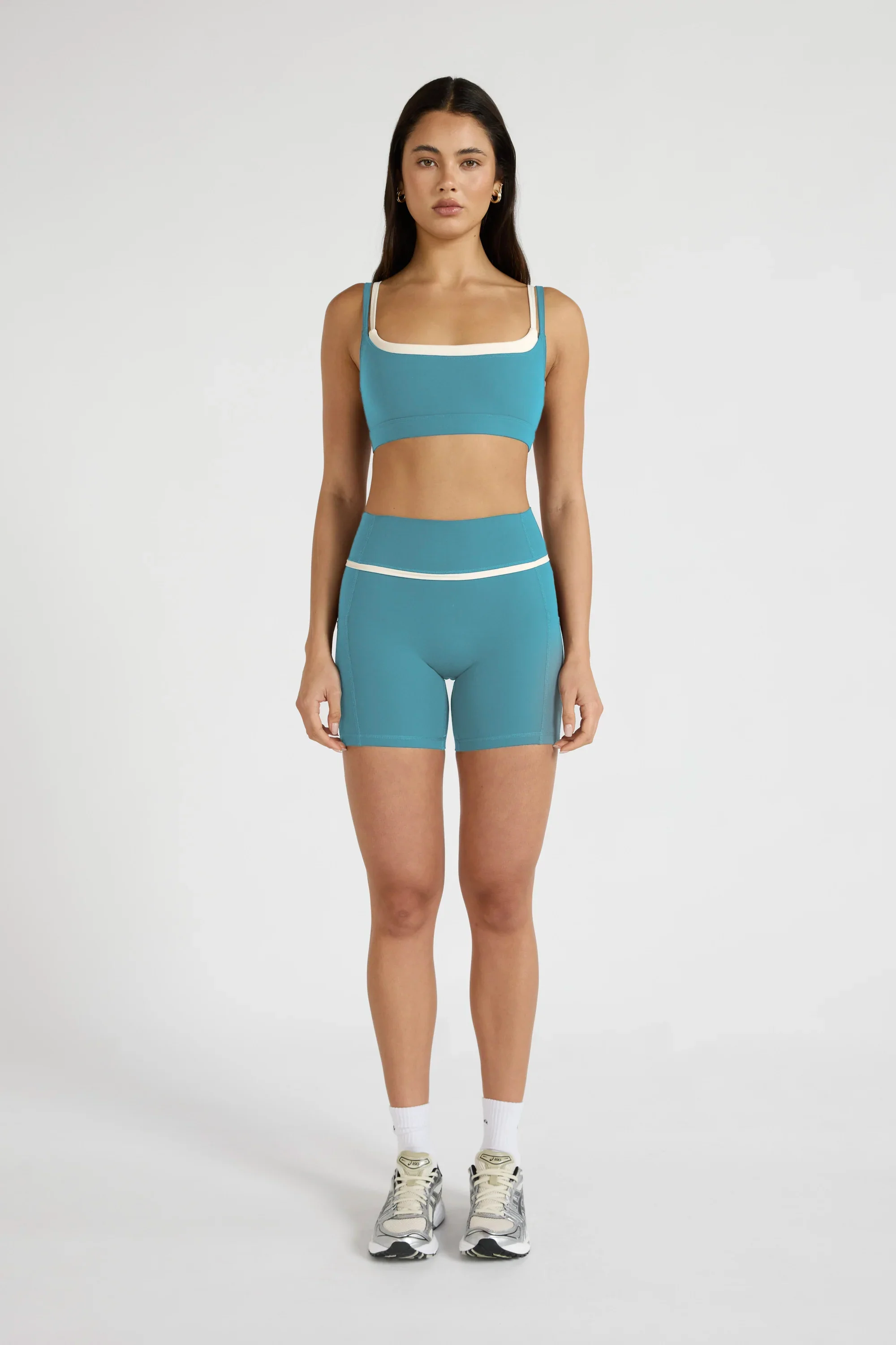 ALLFENIX CloudCore™ Contrast Double Layer Sports Bra - Lagoon - Image 3