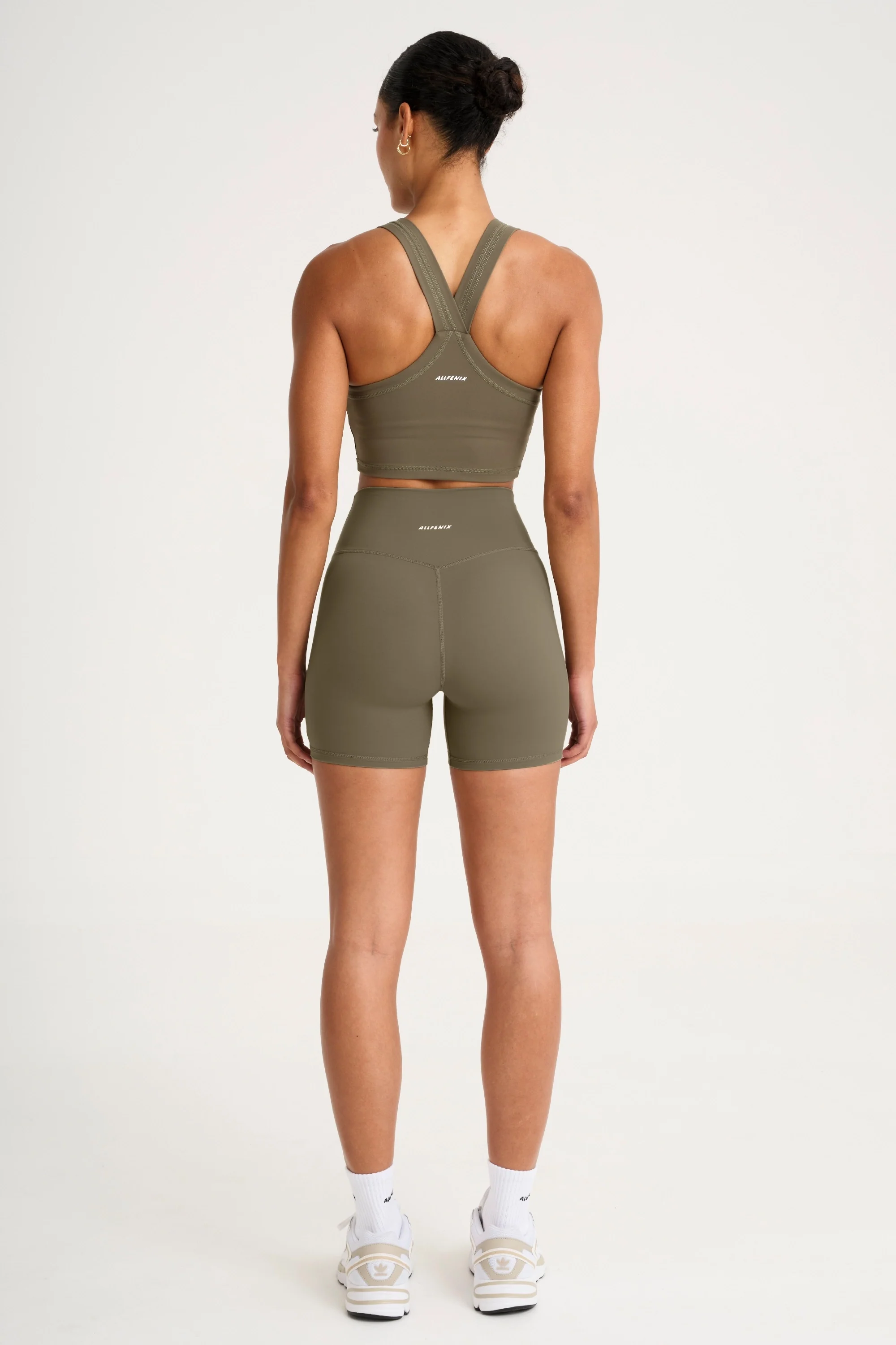 ALLFENIX CloudCore™ High Neck Longline Sports Bra - Olive - Image 5