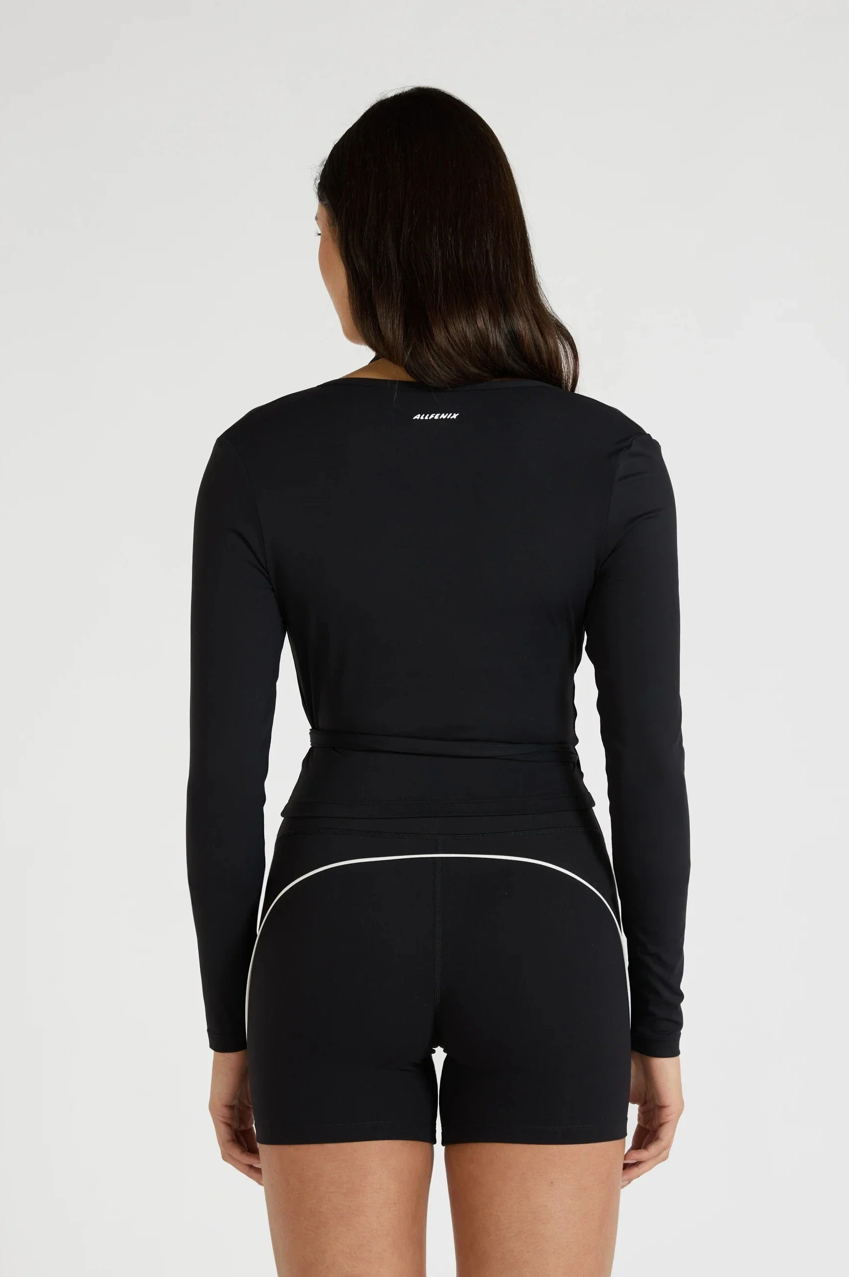 ALLFENIX CloudCore™ Lite Long Sleeve Wrap Top - Black - Image 2