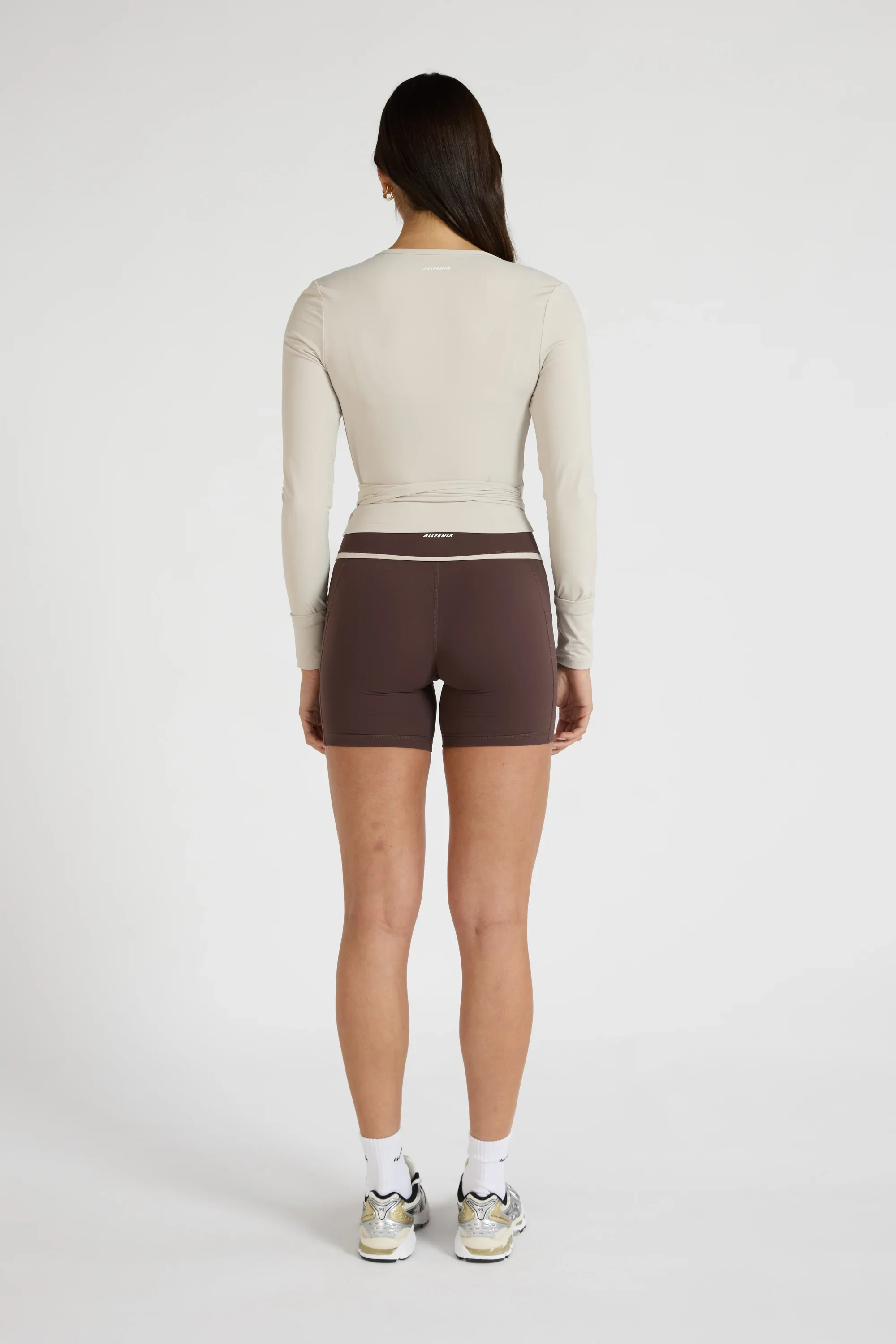 ALLFENIX CloudCore™ Lite Long Sleeve Wrap Top - Stone - Image 5