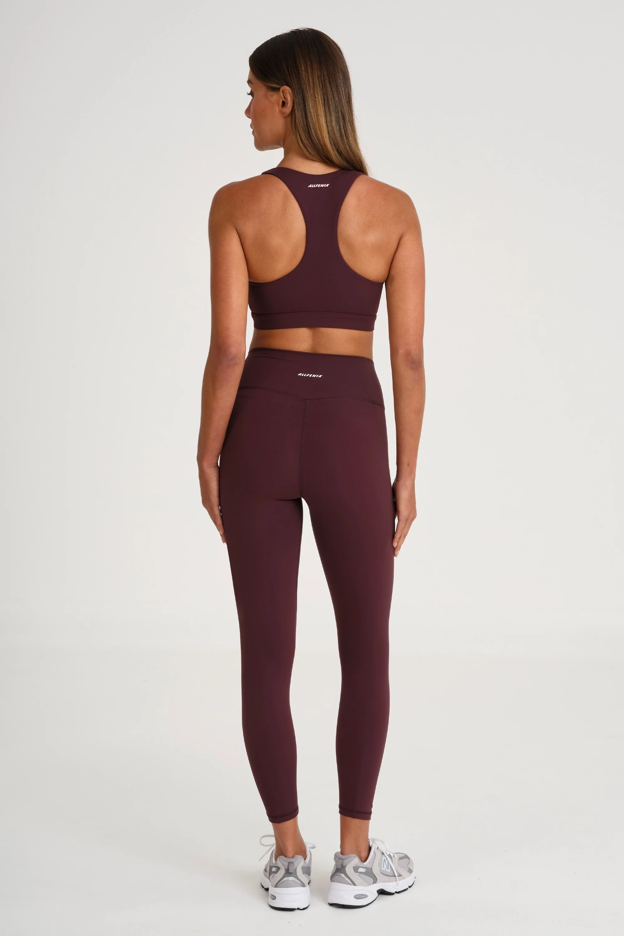ALLFENIX CloudCore™ Scoop Neck Racer Back Sports Bra - Raisin - Image 4