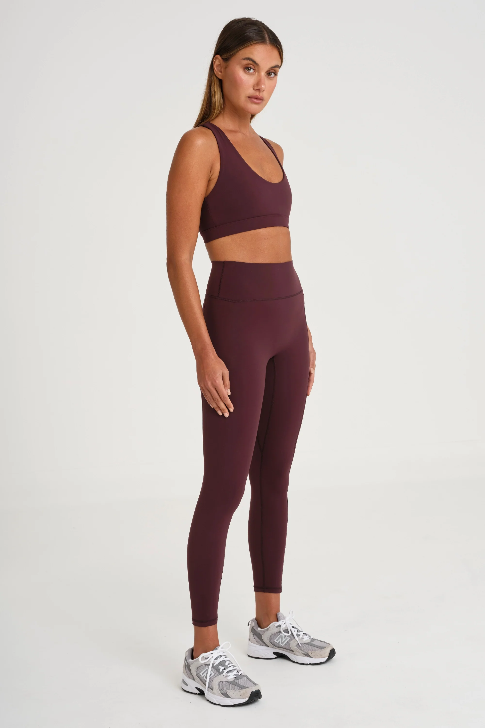 ALLFENIX CloudCore™ Scoop Neck Racer Back Sports Bra - Raisin - Image 5
