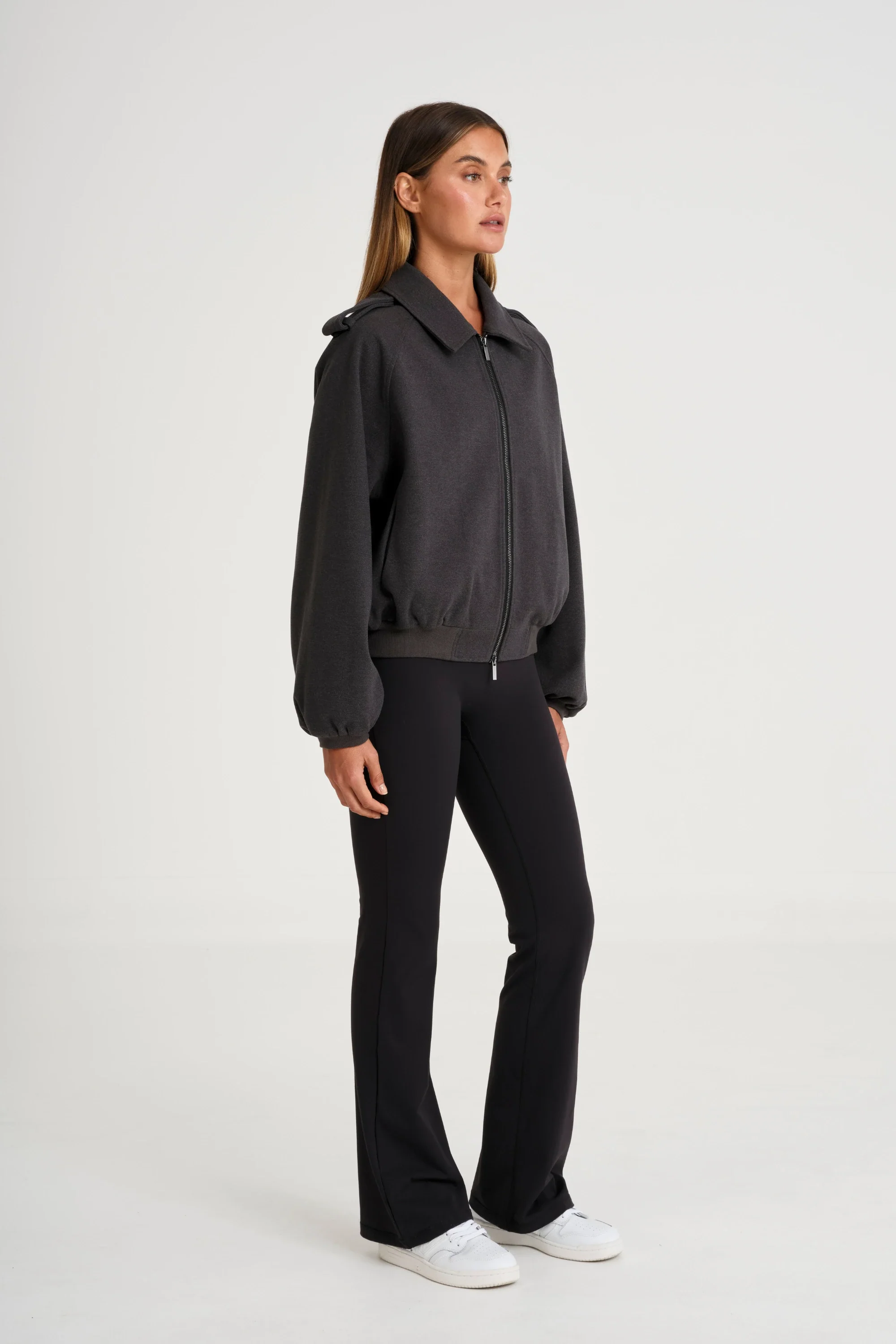 ALLFENIX Signature Bomber Jacket - Charcoal - Image 6