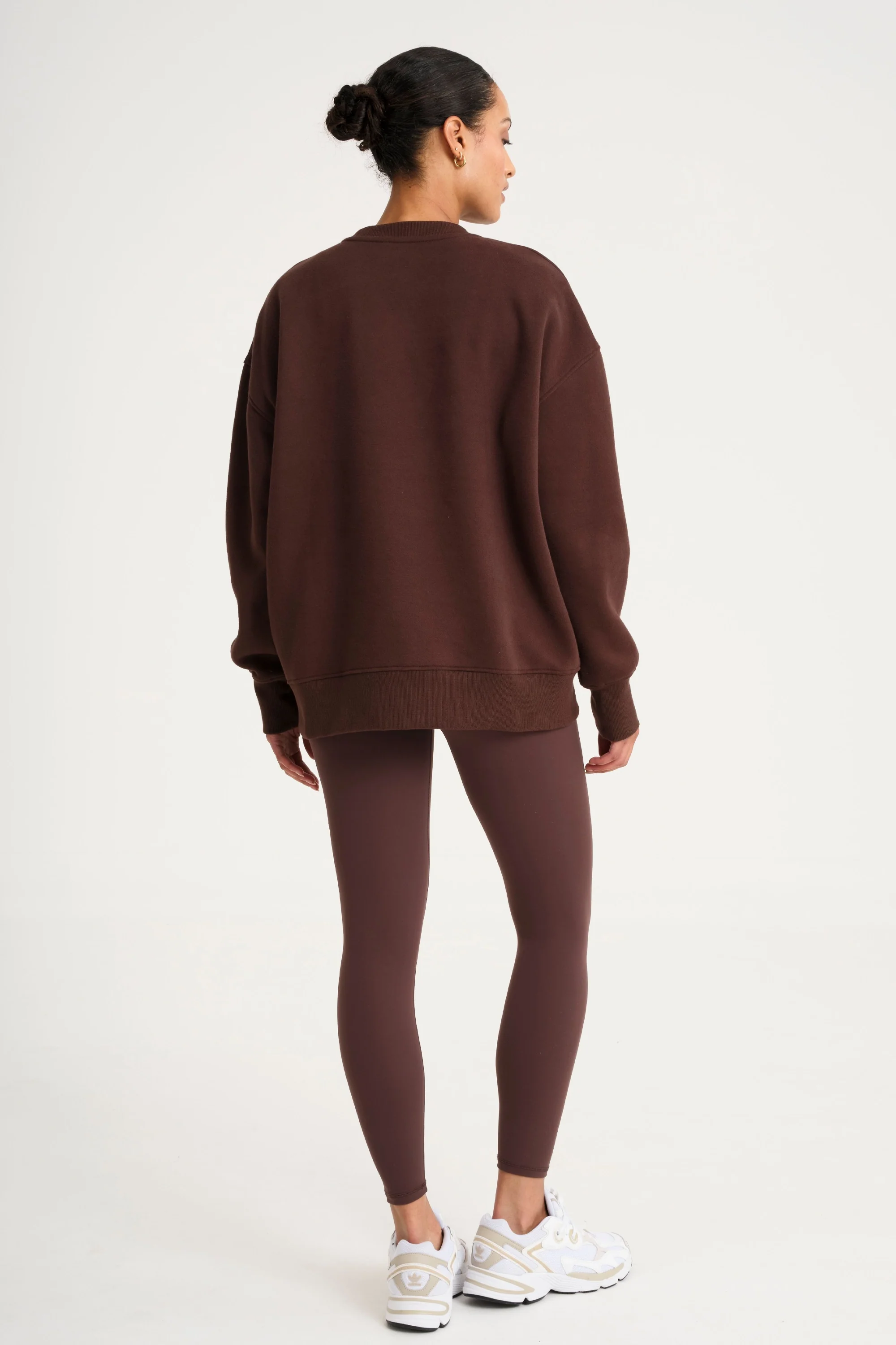 Collegiate Graphic Crew Neck Jumper - Espresso - Image 5
