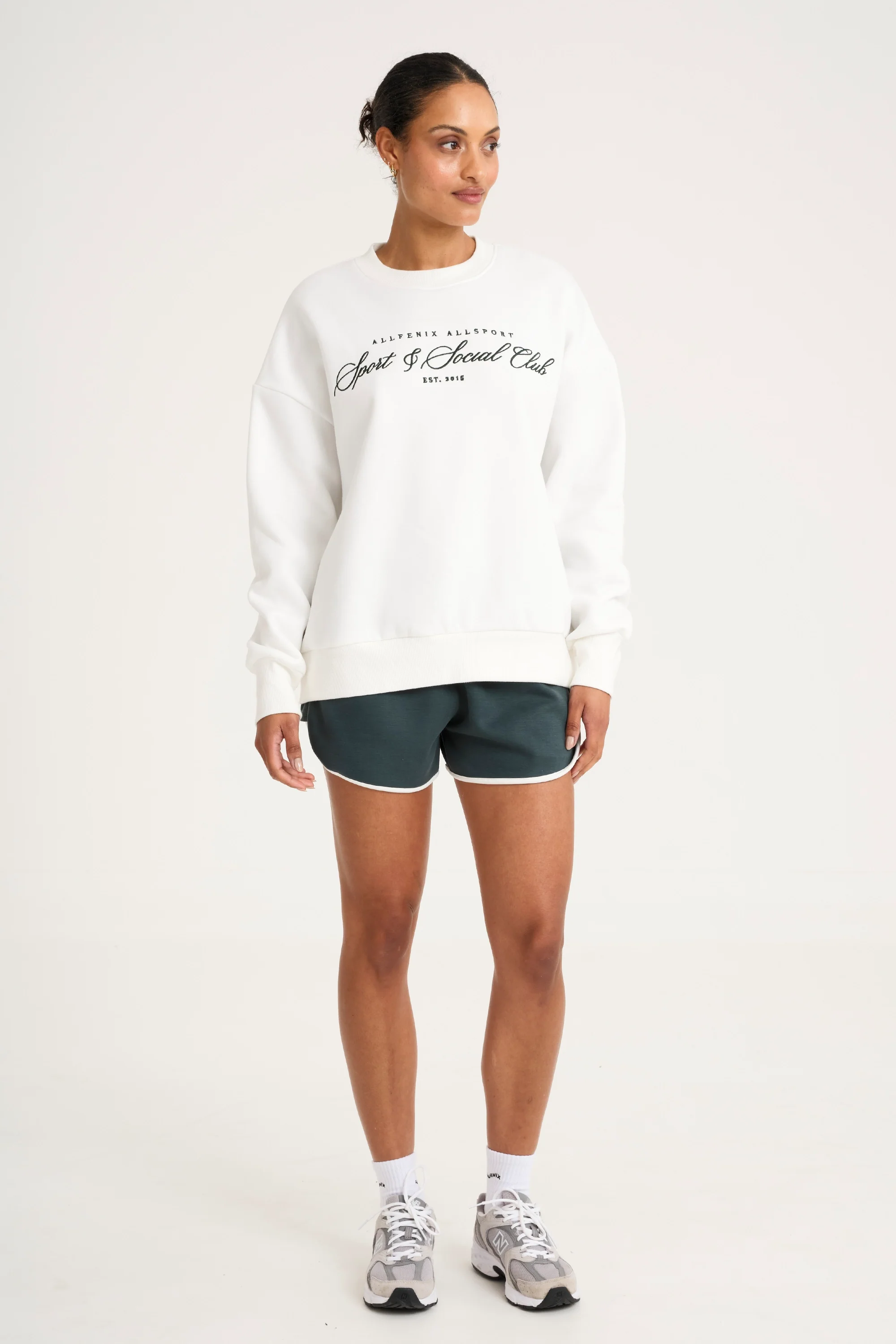 Collegiate Graphic Crew Neck Jumper - White - Image 4