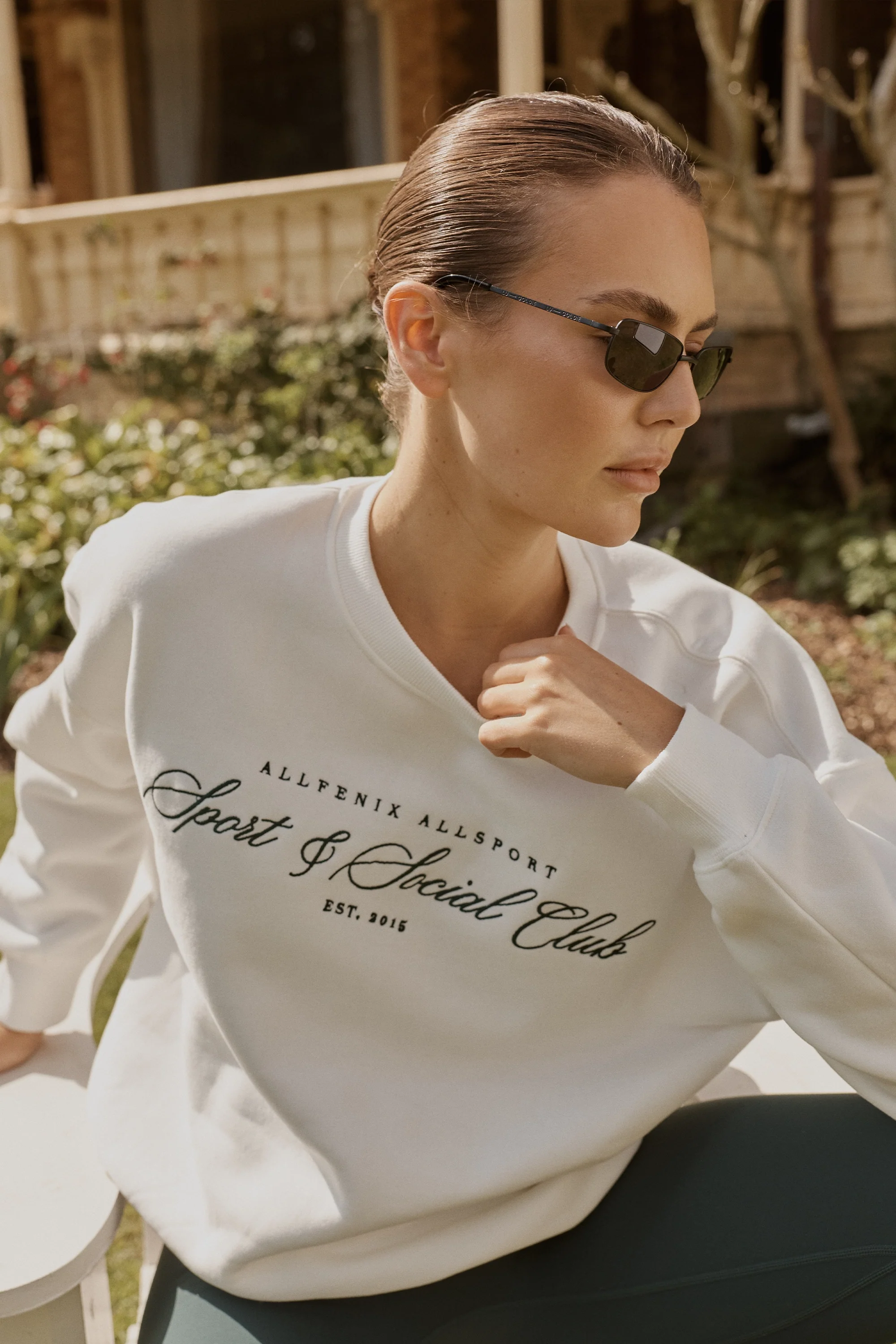 Collegiate Graphic Crew Neck Jumper - White - Image 9