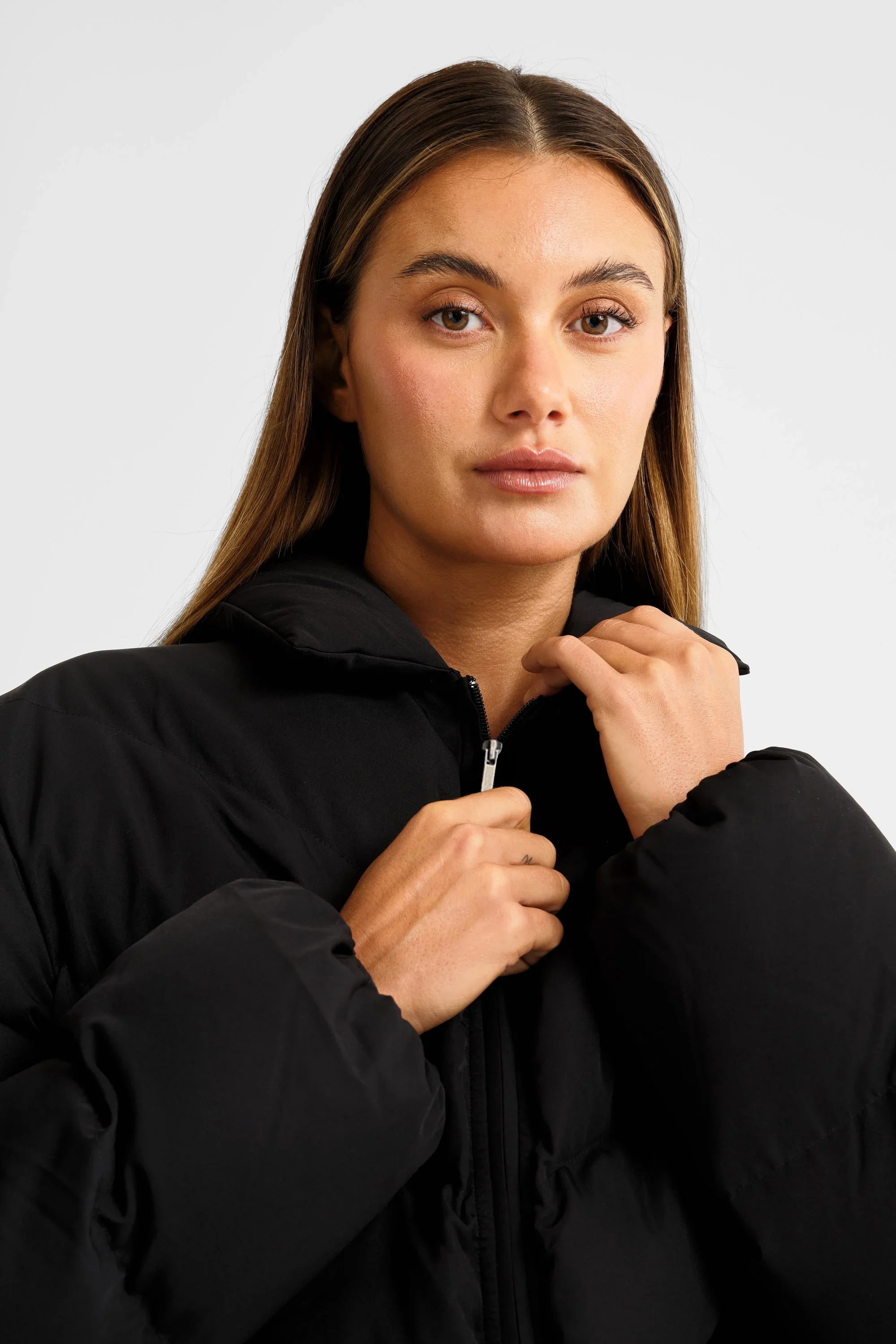 ALLFENIX Cropped Puffer Jacket - Black - Image 6