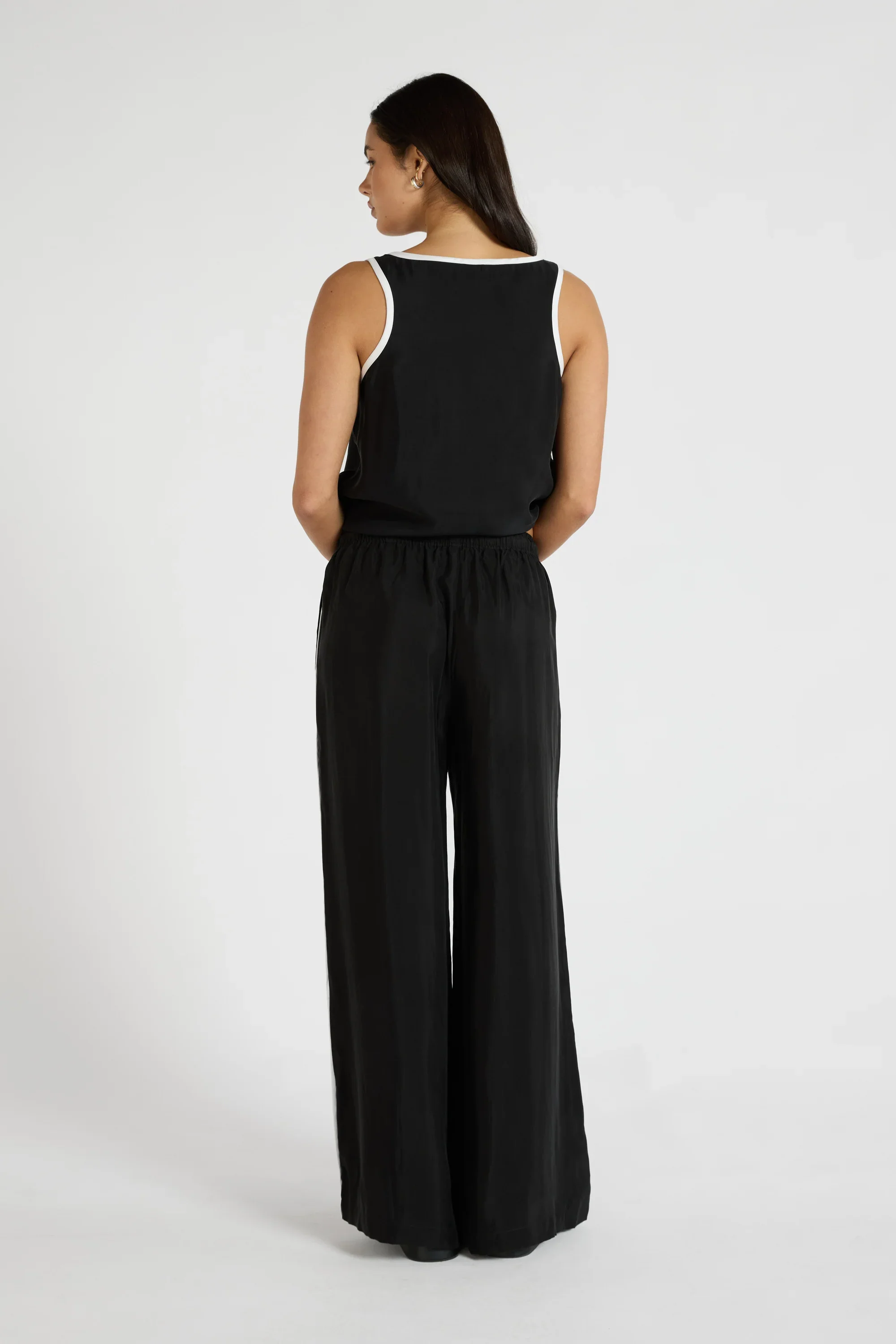 ALLFENIX Cupro Contrast Pant - Black - Image 4