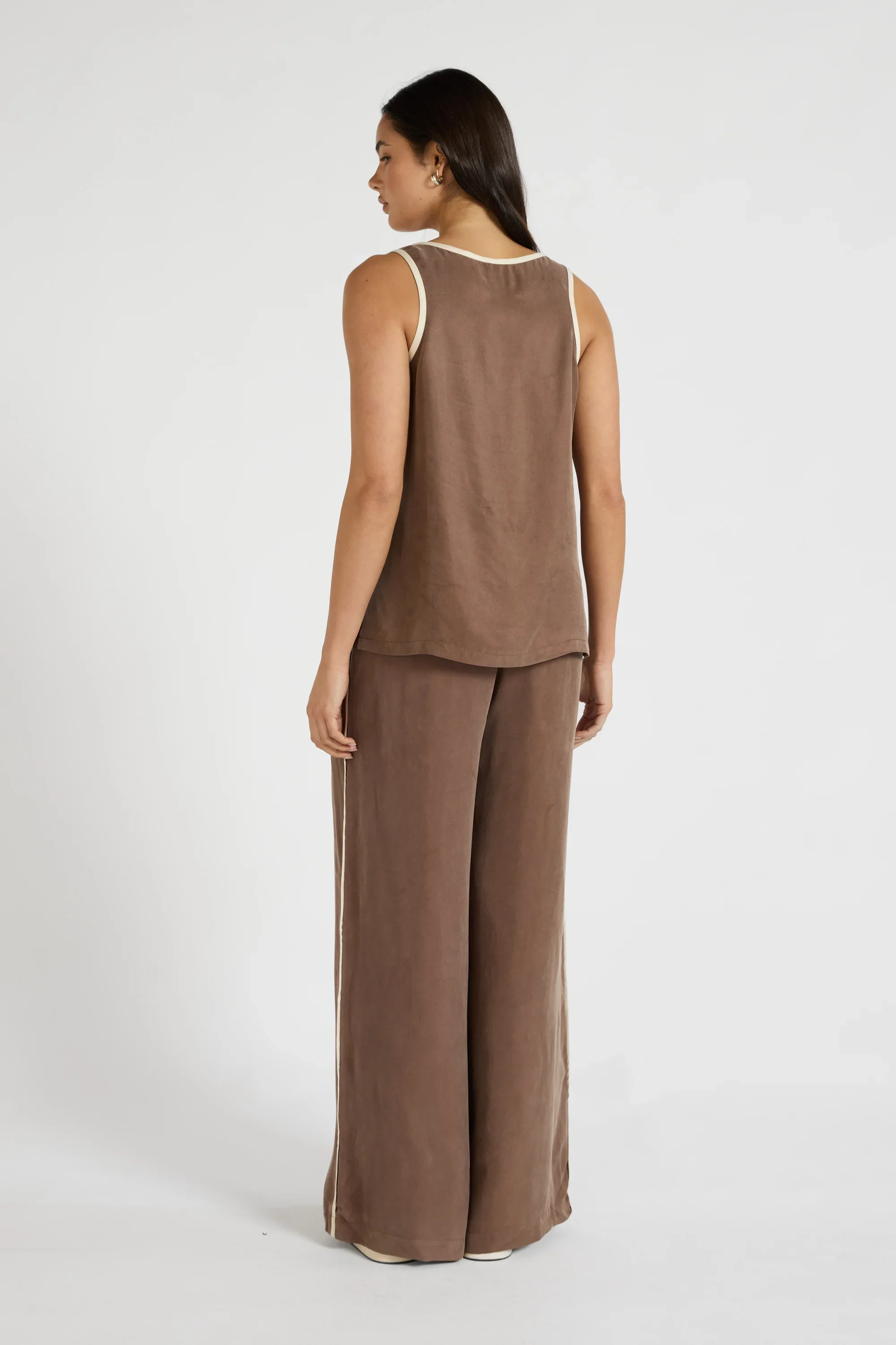 ALLFENIX Cupro Contrast Pant - Latte - Image 5