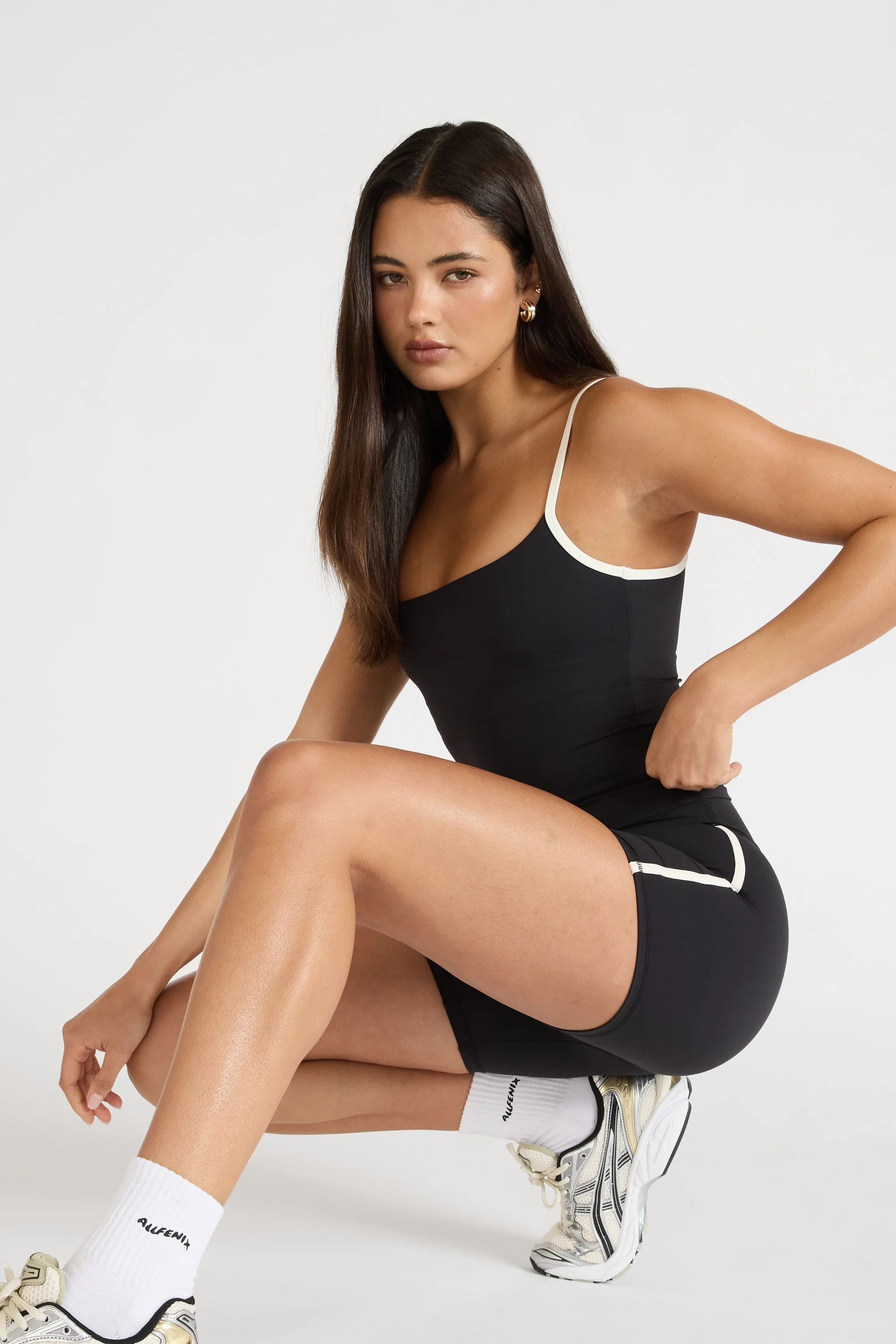 EcoSculpt Contrast 5" Bike Short - Black - Image 7