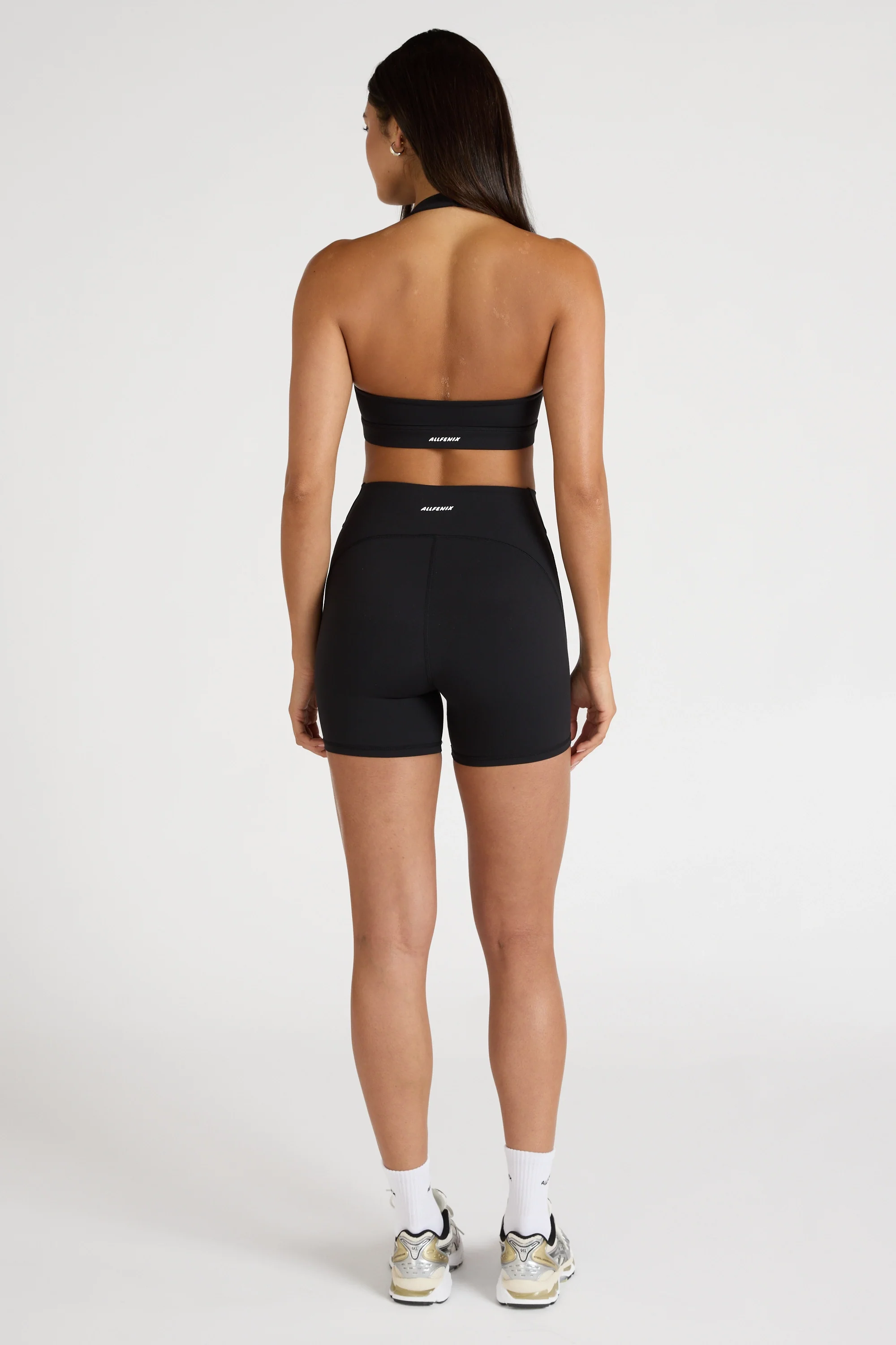 EcoSculpt Halter Sports Bra - Black - Image 4