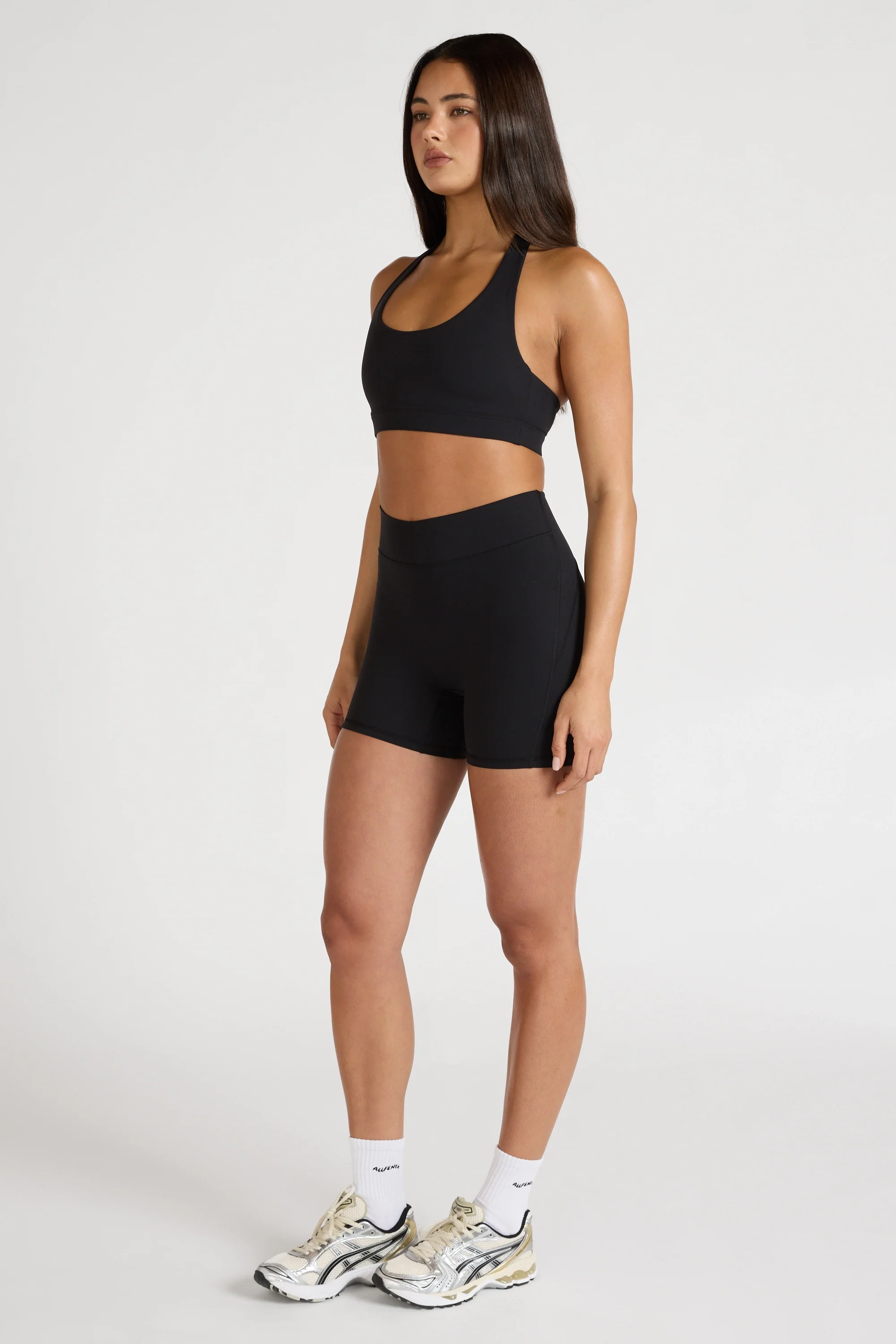 EcoSculpt Halter Sports Bra - Black - Image 5