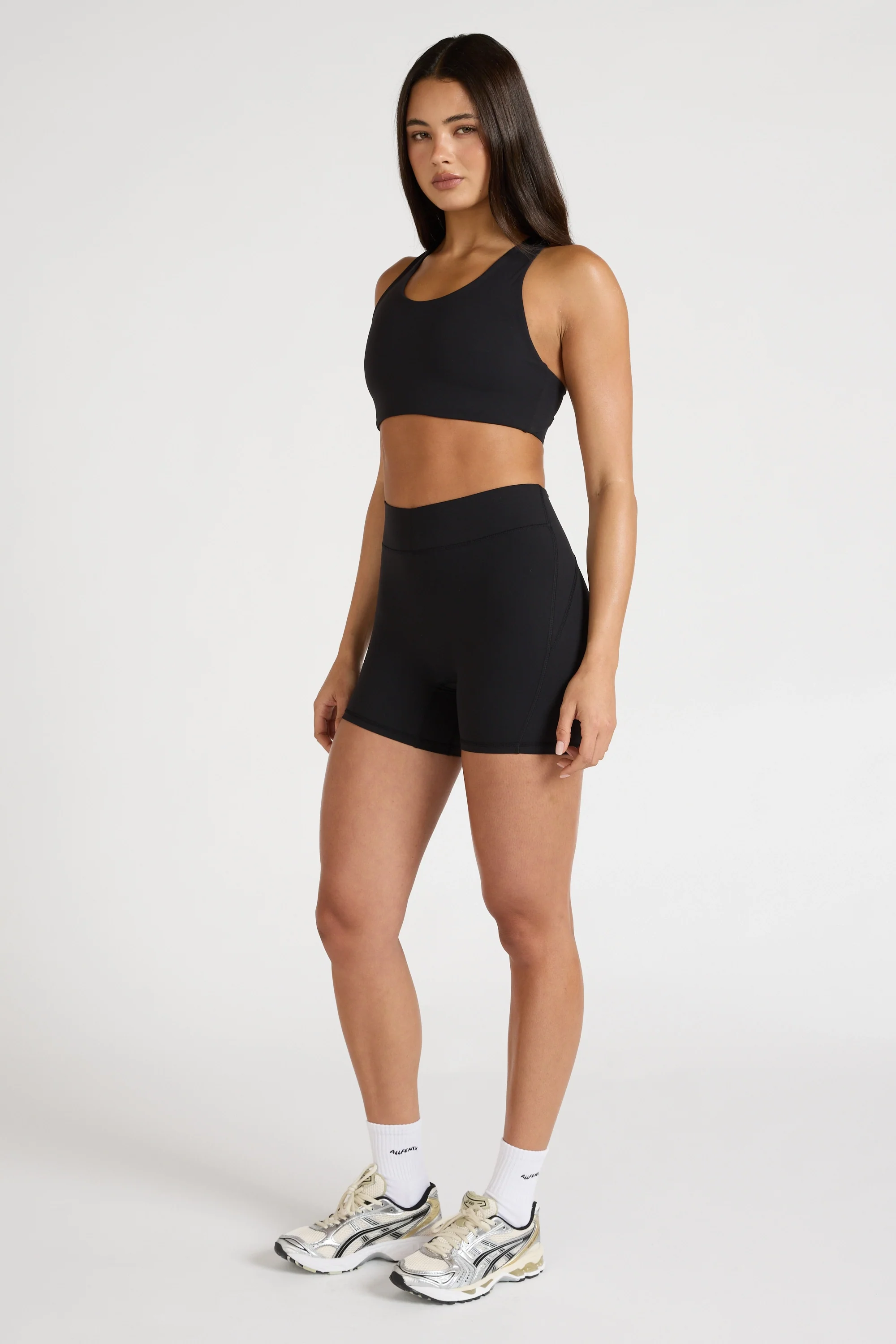 EcoSculpt Racer Sports Bra - Black - Image 5