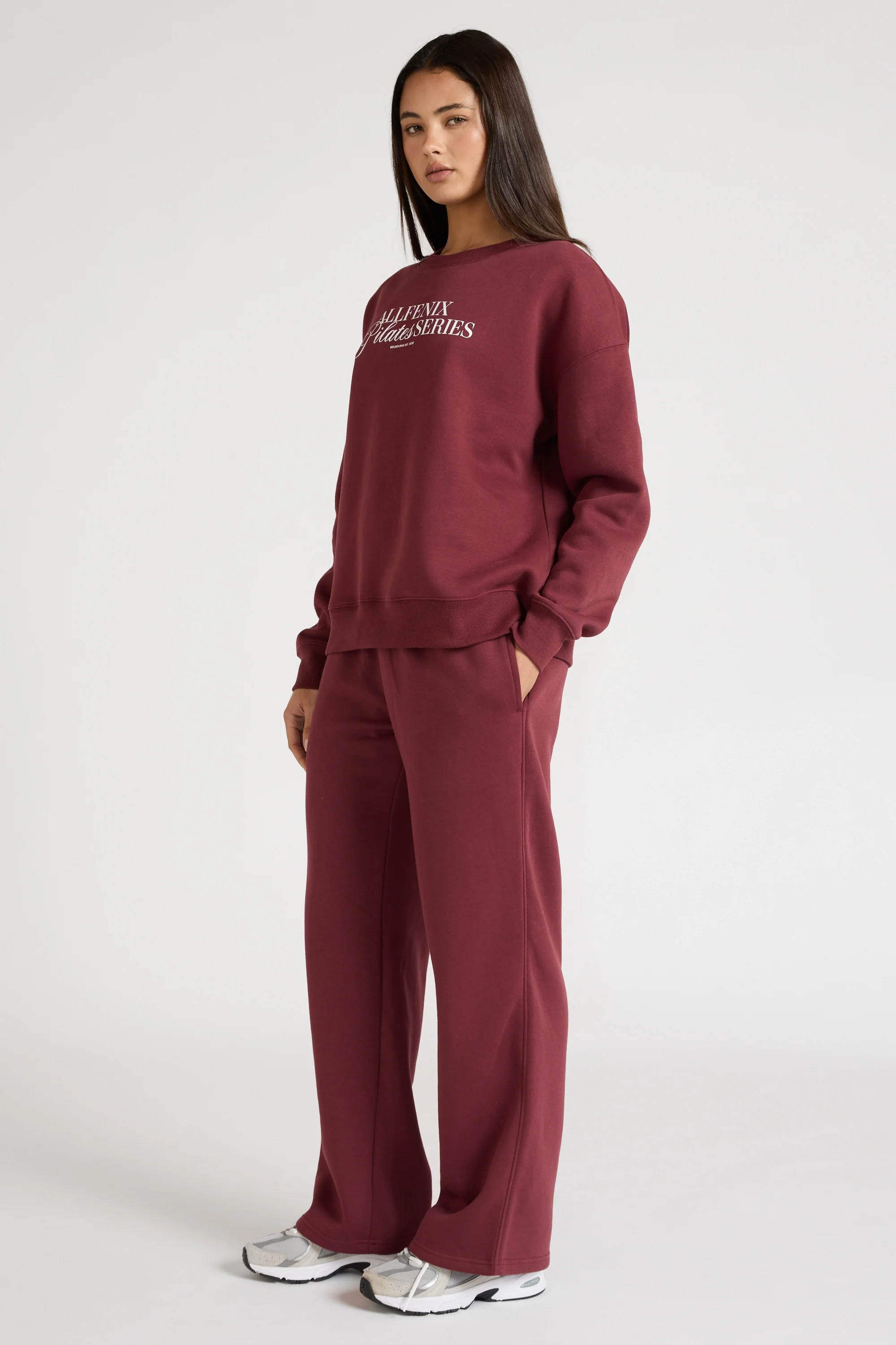 Pilates Series Crew Jumper - Burgundy - Image 6