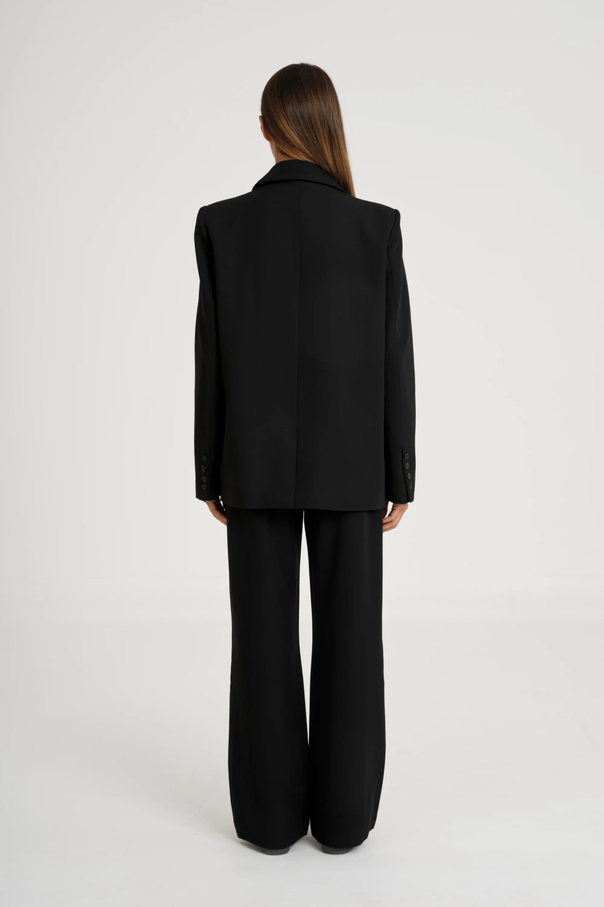 Pin Tuck Longline Pant - Black - Image 8
