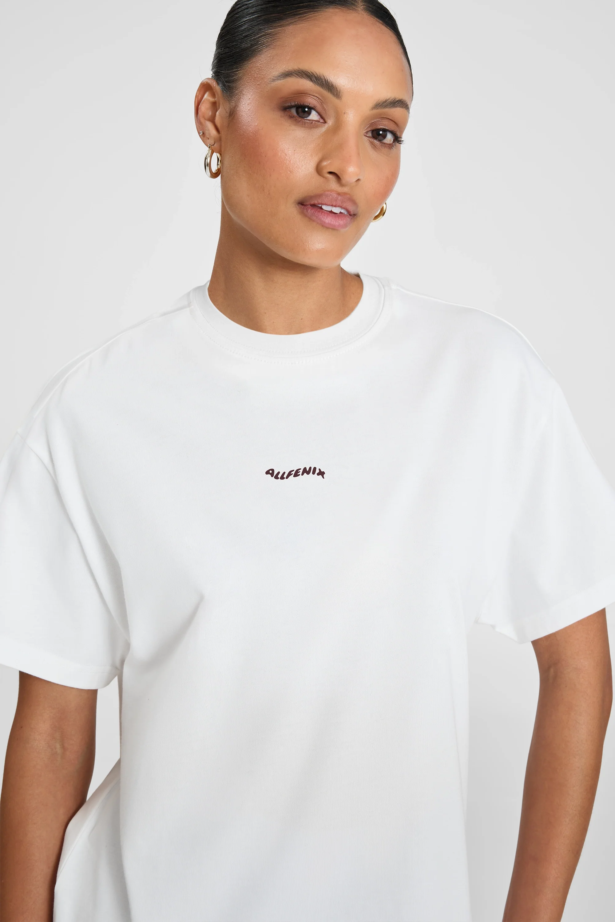 ALLFENIX Probably at Pilates Tee - White/Espresso - Image 3