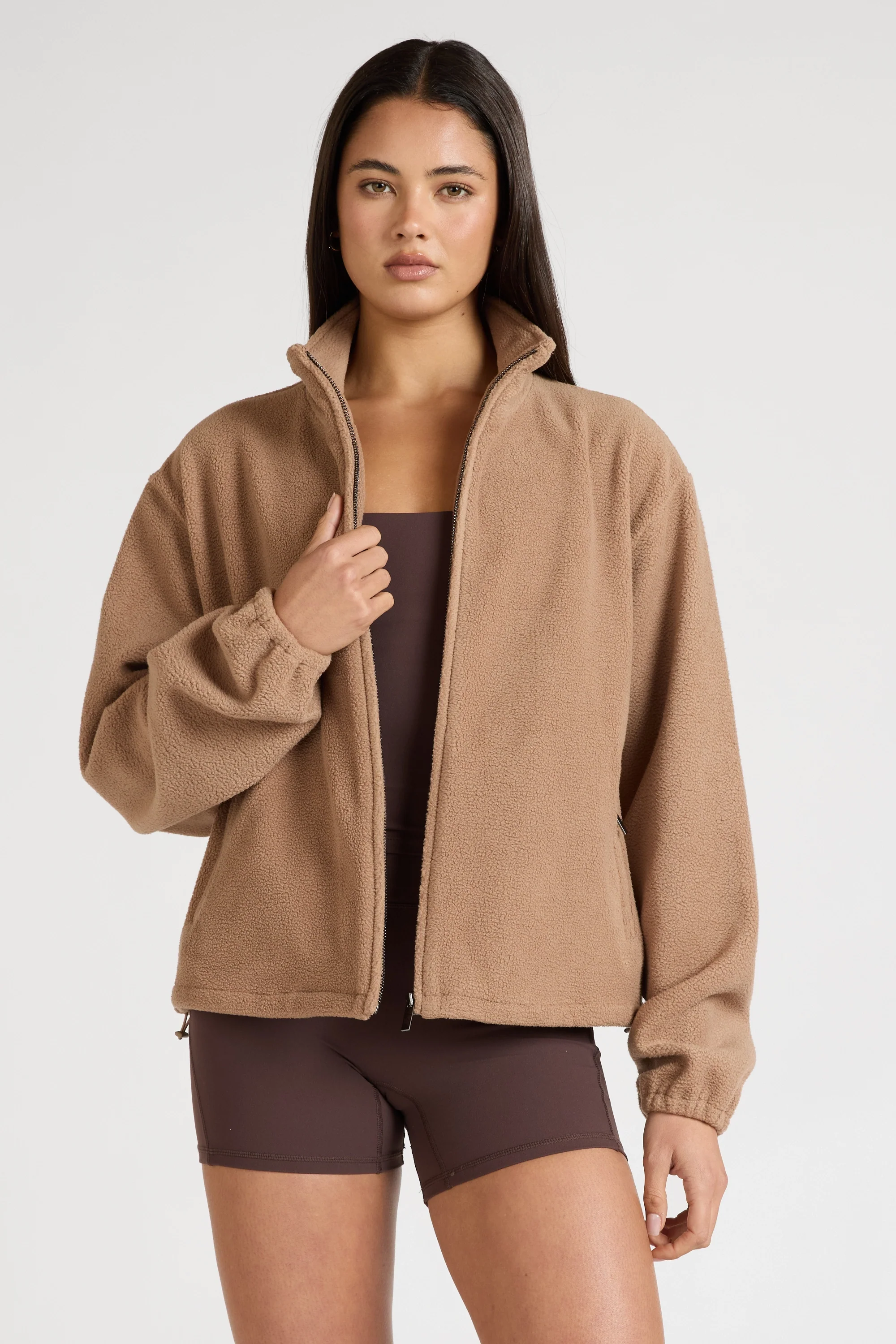 ALLFENIX Soft Fleece Zip Jacket - Hazelnut - Image 7