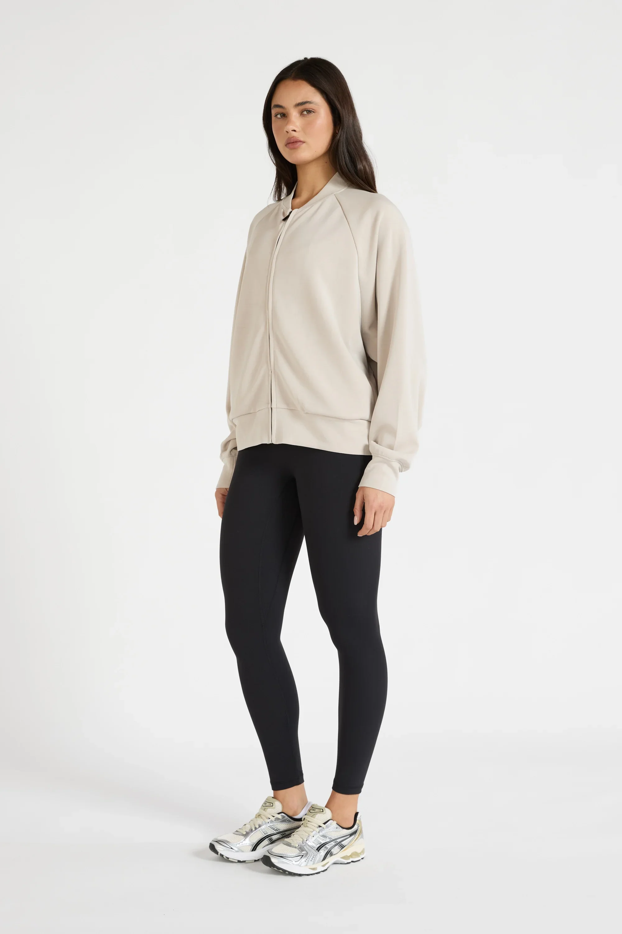 Soft Luxury Bomber Jacket - Stone - Image 4