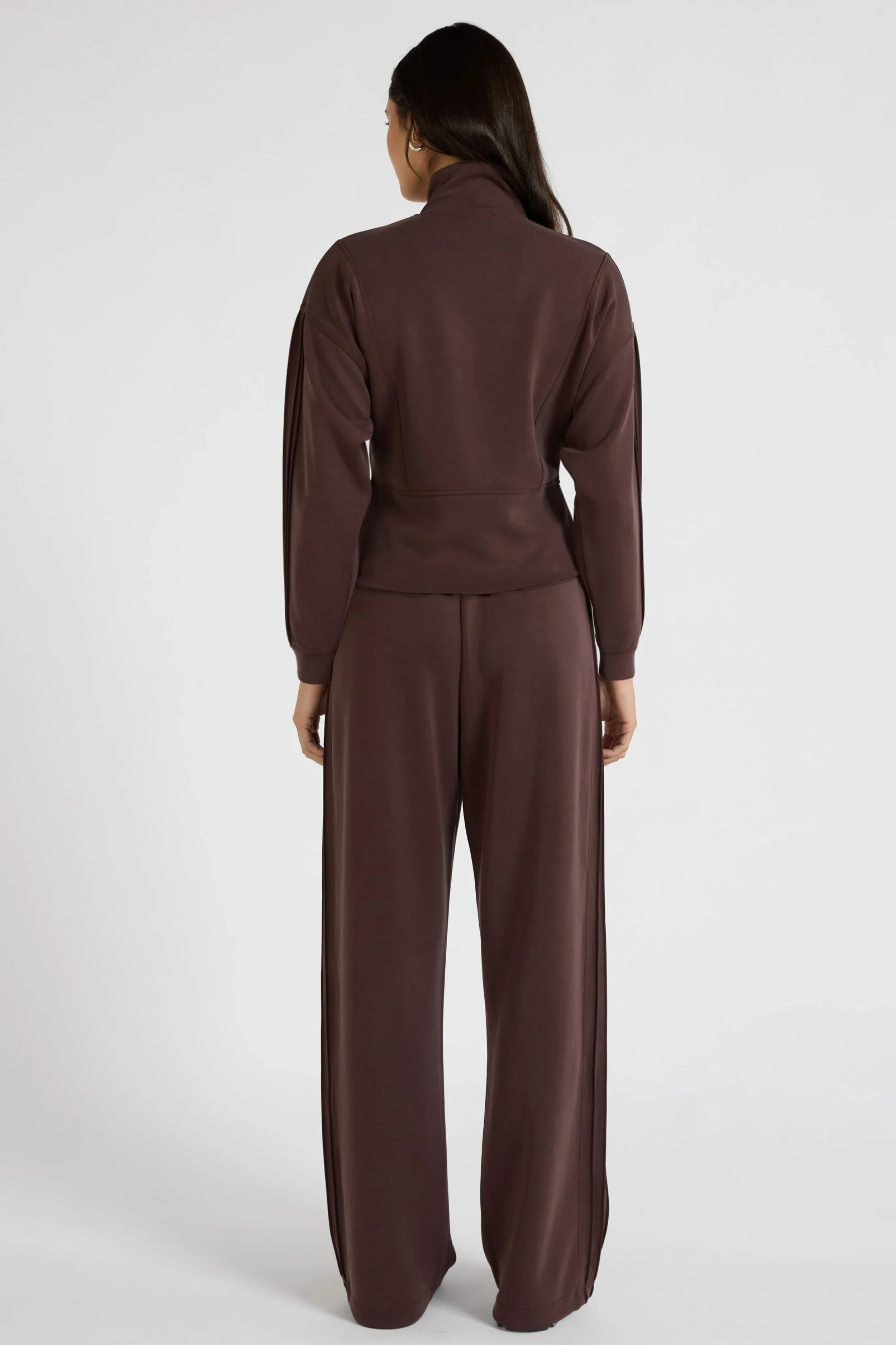 Soft Luxury Panel Full Zip Jacket - Espresso - Image 5