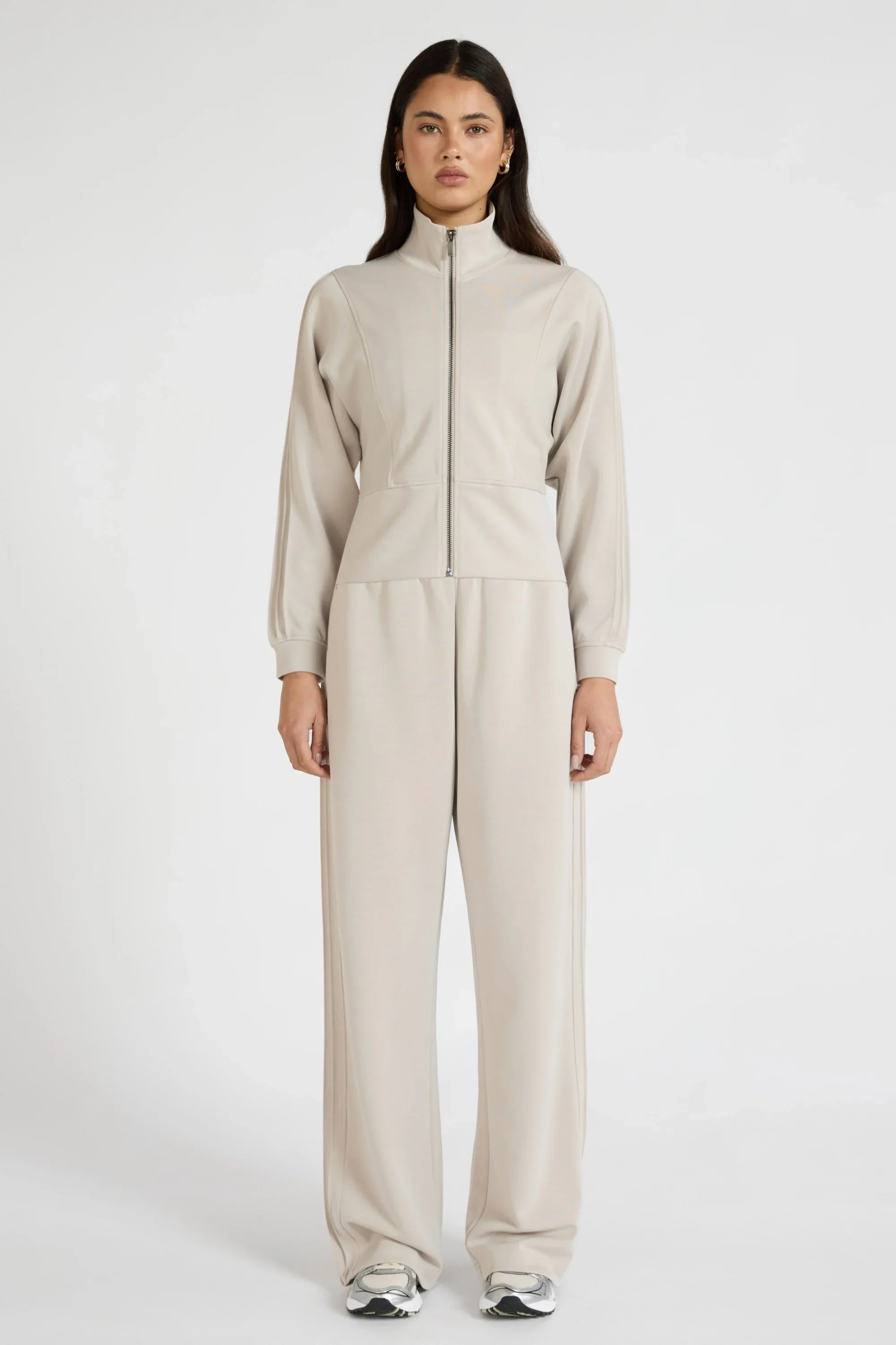Soft Luxury Panel Full Zip Jacket - Stone - Image 3