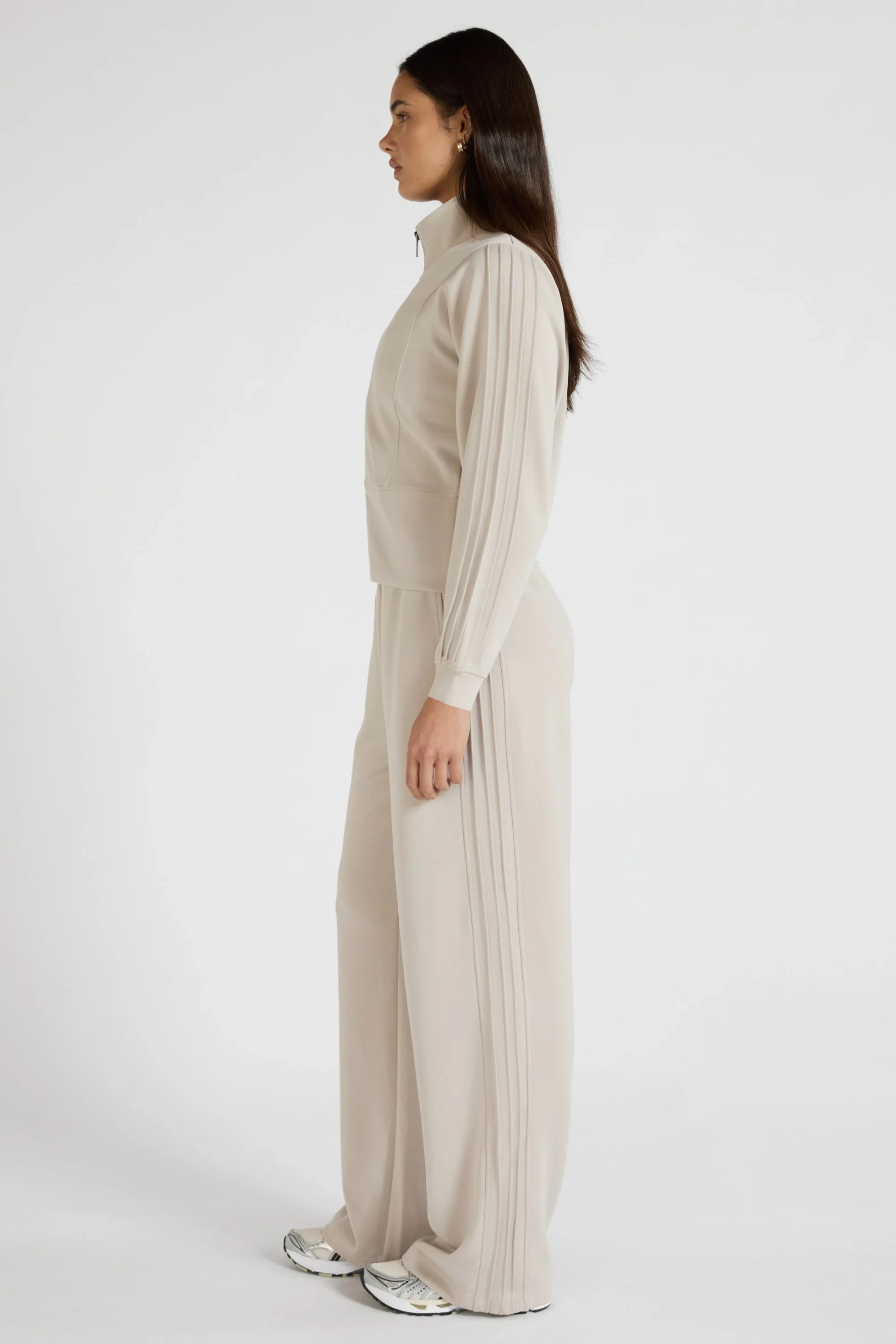 Soft Luxury Panel Full Zip Jacket - Stone - Image 4