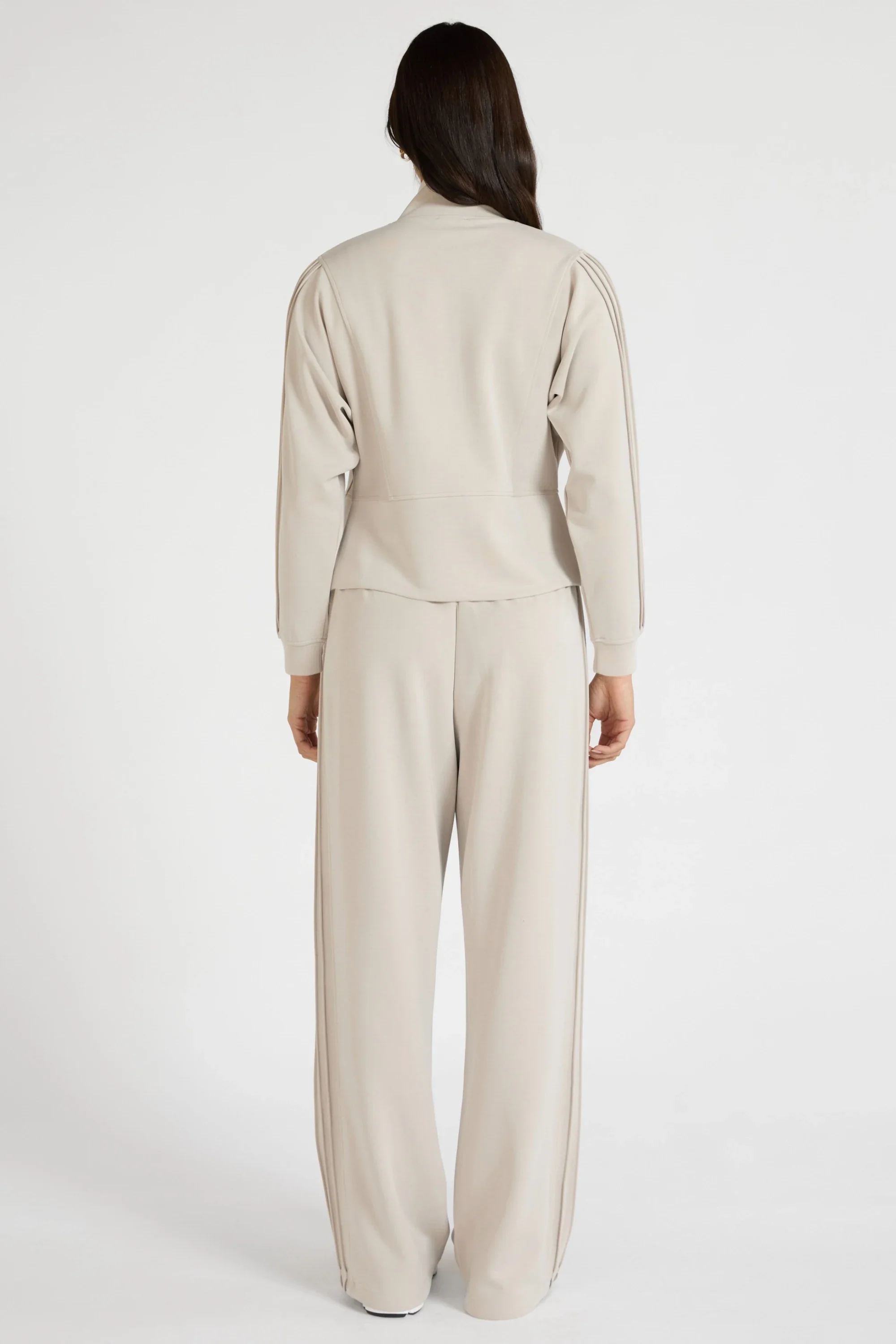 Soft Luxury Panel Full Zip Jacket - Stone - Image 5