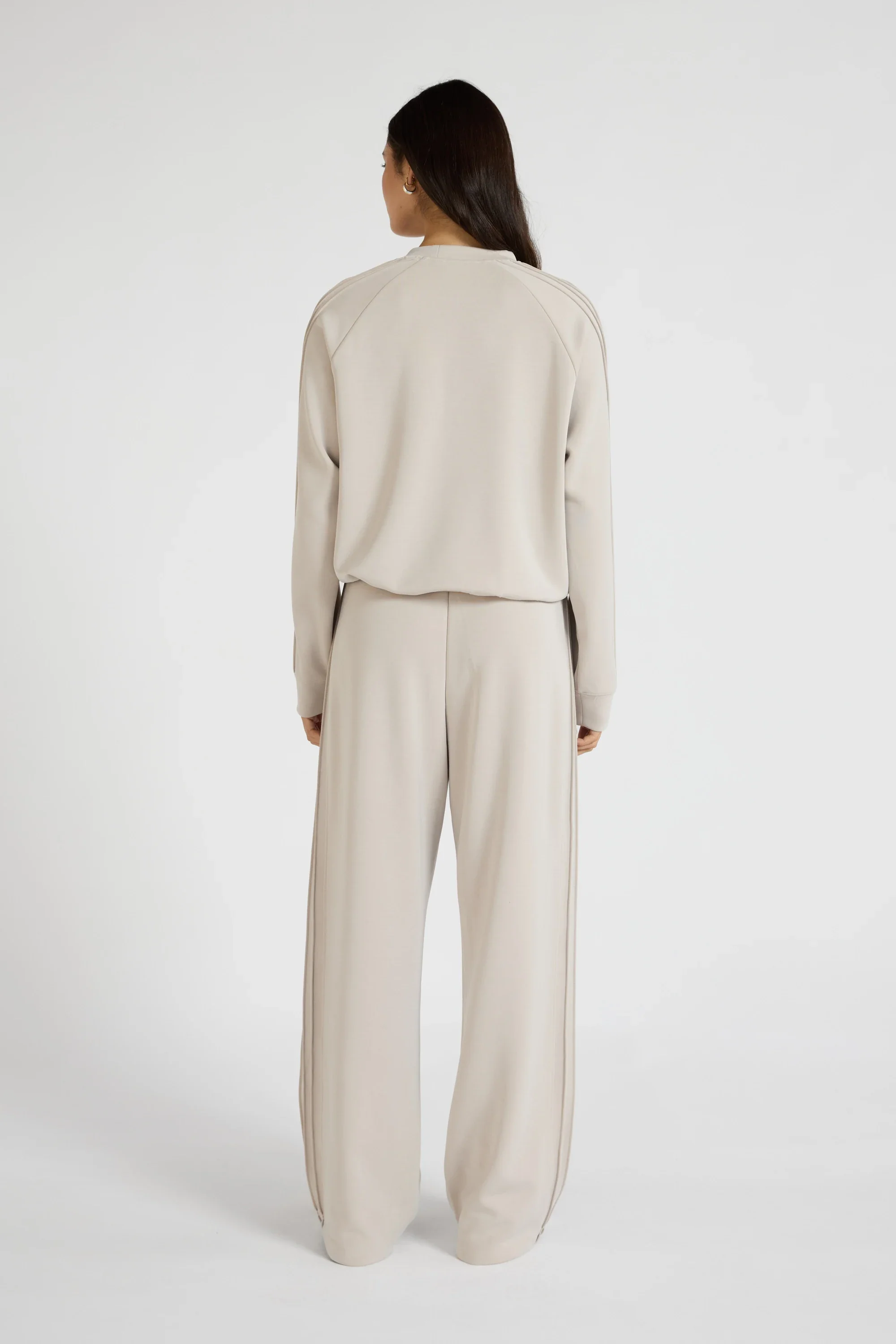 Soft Luxury Raglan Crew Jumper - Stone - Image 5