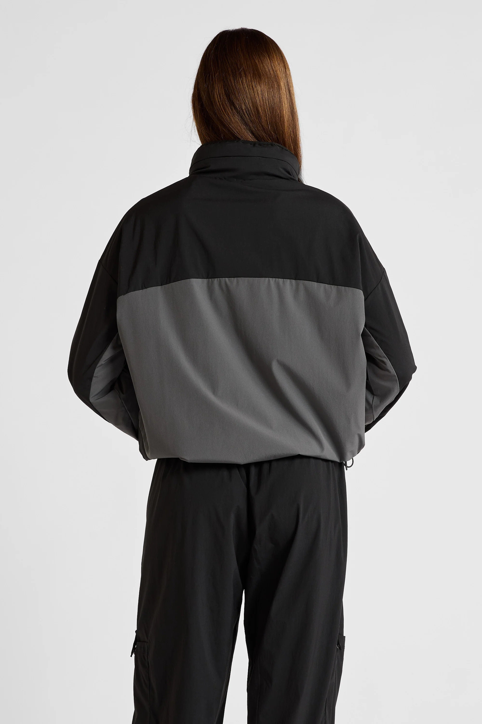 Spray Paneled Windbreaker - Black - Image 6