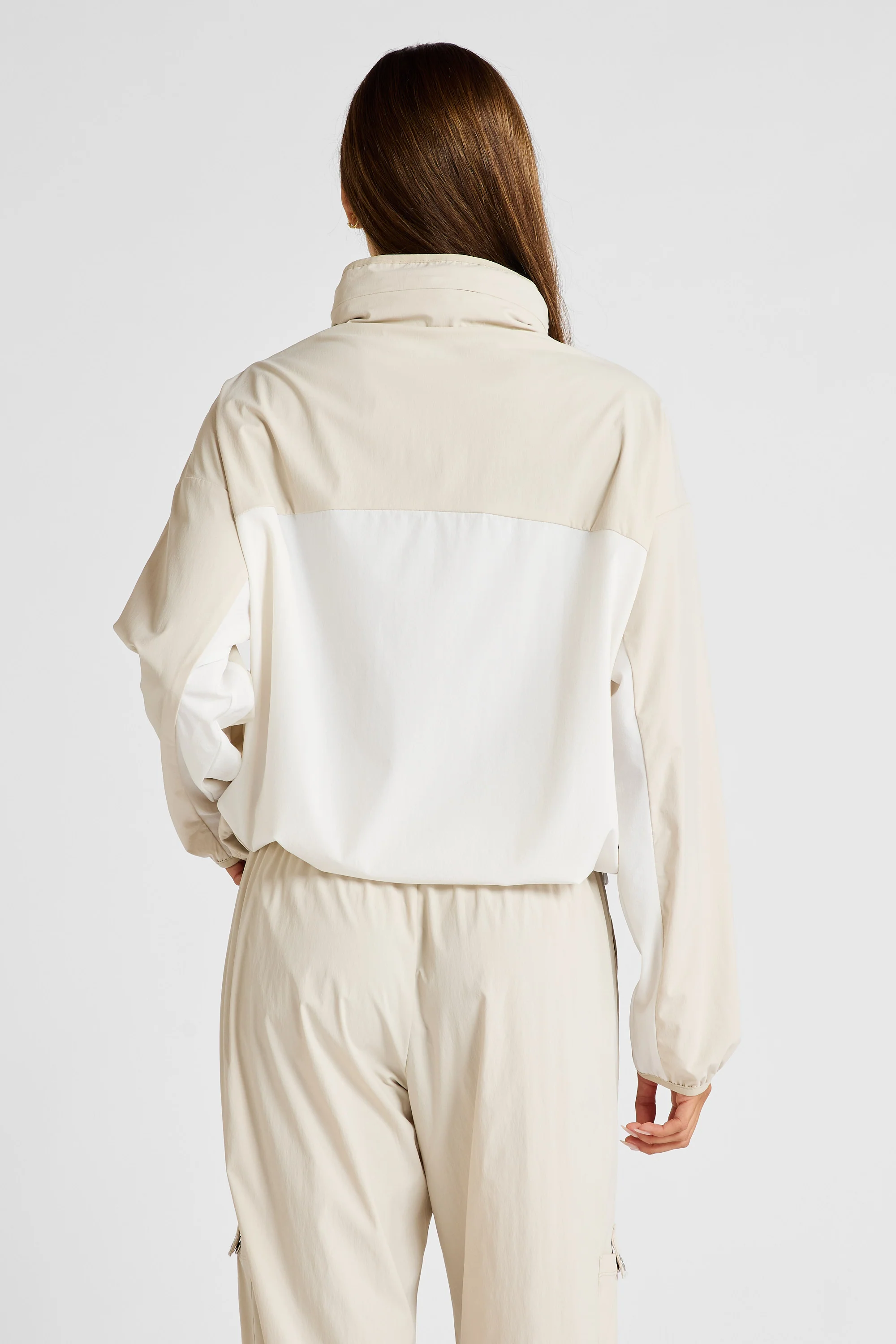 Spray Paneled Windbreaker - Stone - Image 5
