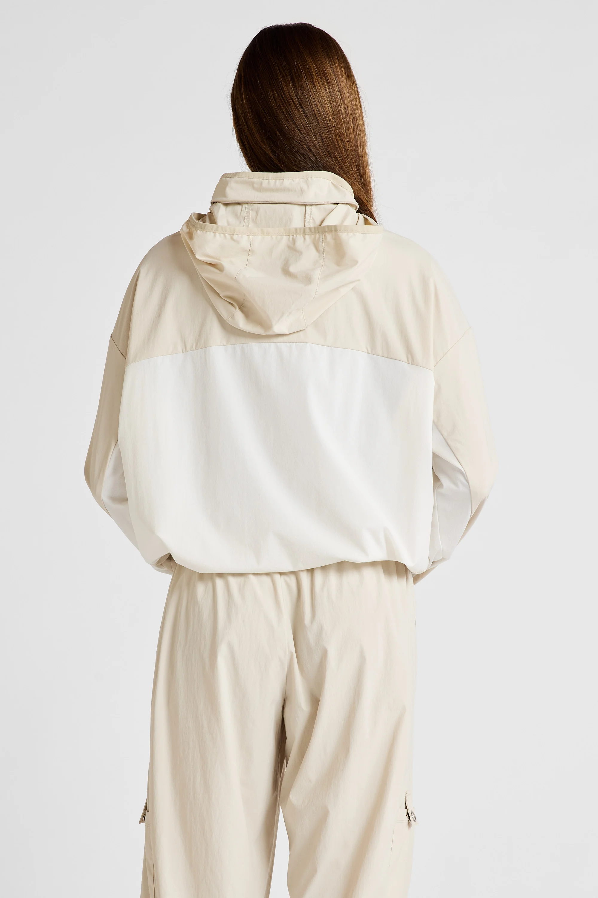 Spray Paneled Windbreaker - Stone - Image 6
