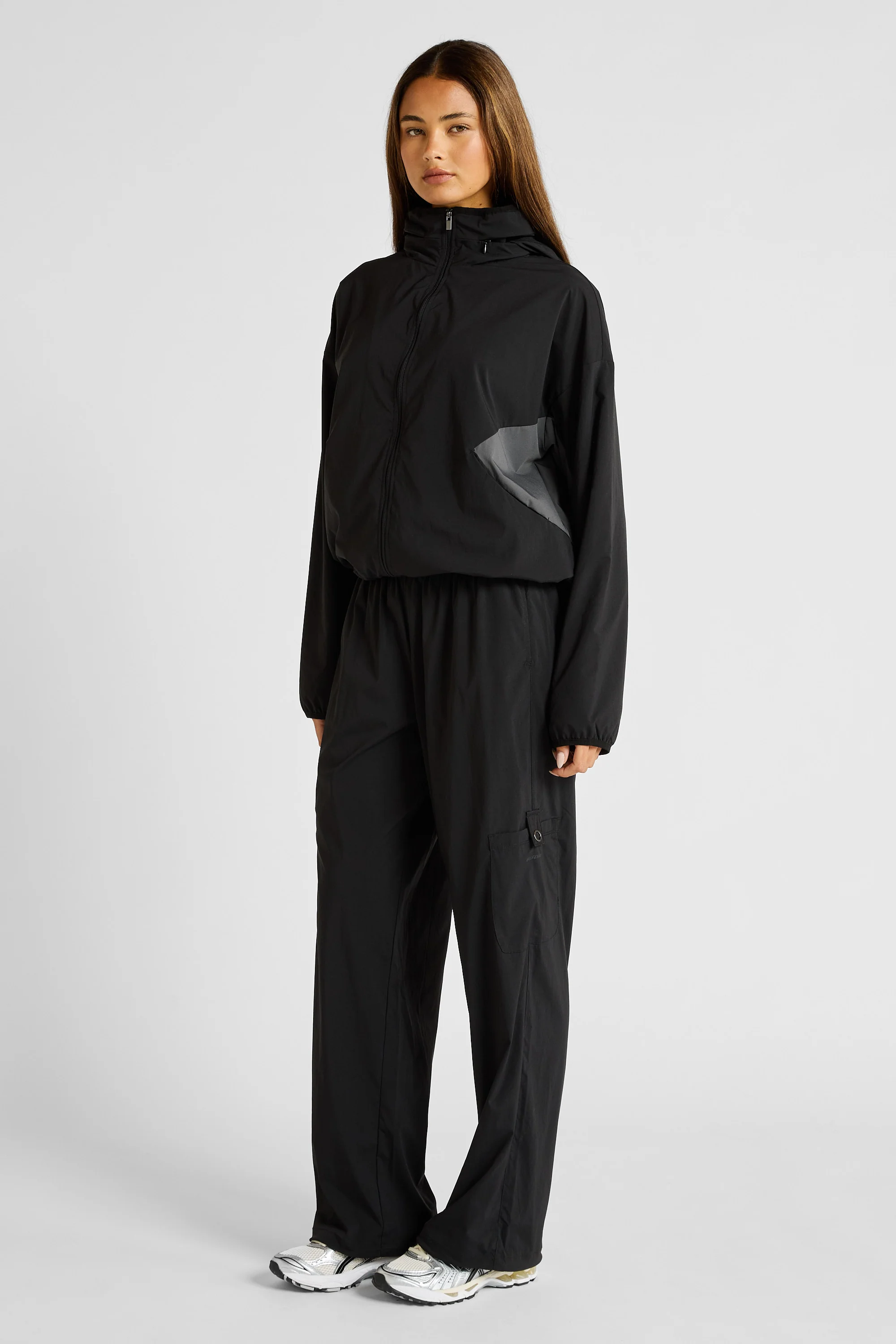 Spray Wide Leg Pocket Pant - Black - Image 3