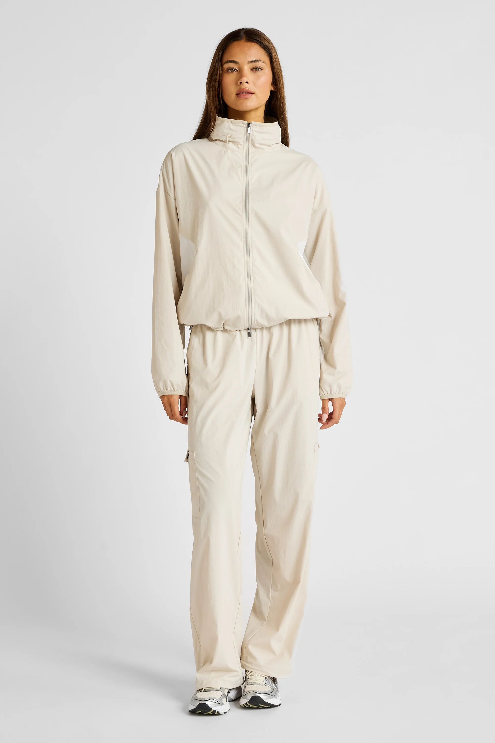 Spray Wide Leg Pocket Pant - Stone - Image 5