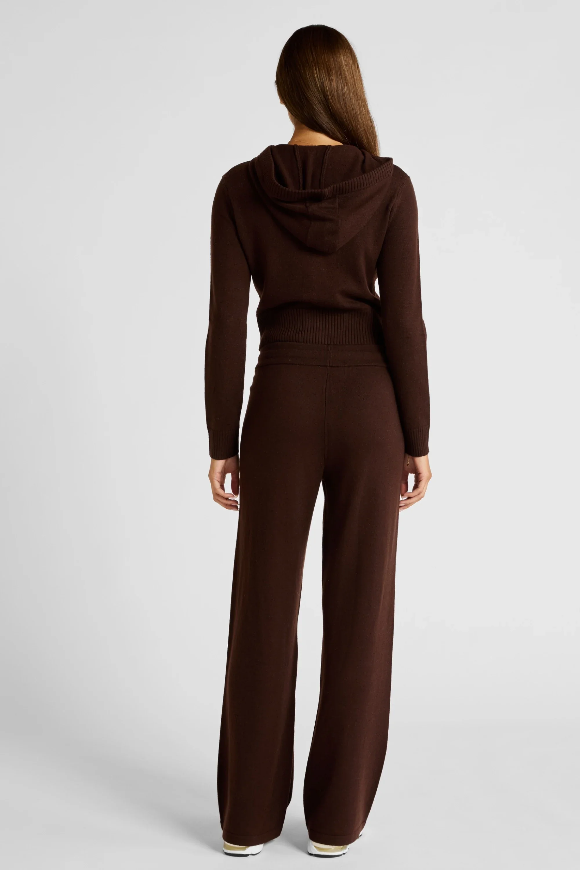 Wide Leg Knit Pant - Espresso - Image 5